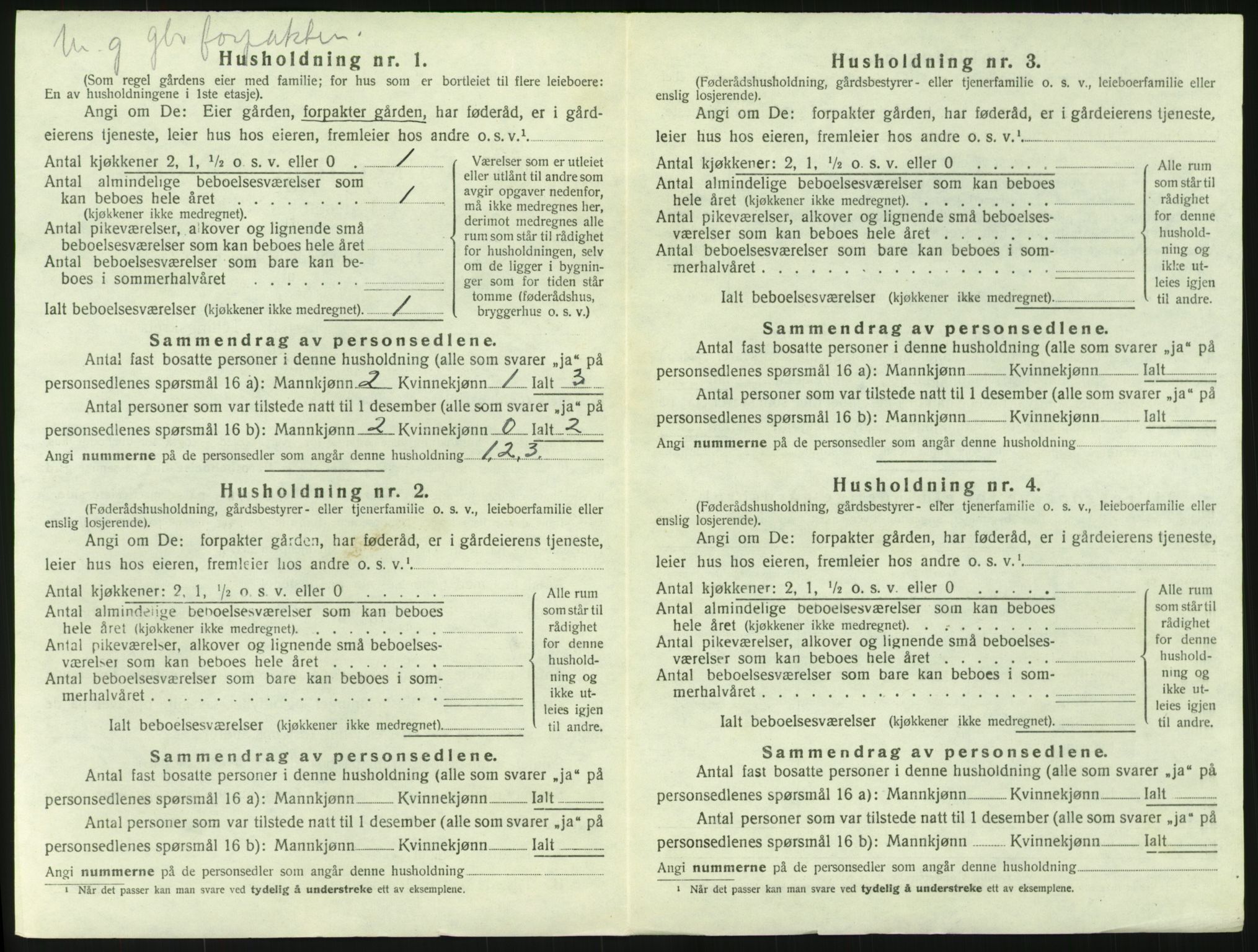 SAH, 1920 census for Etnedal, 1920, p. 787