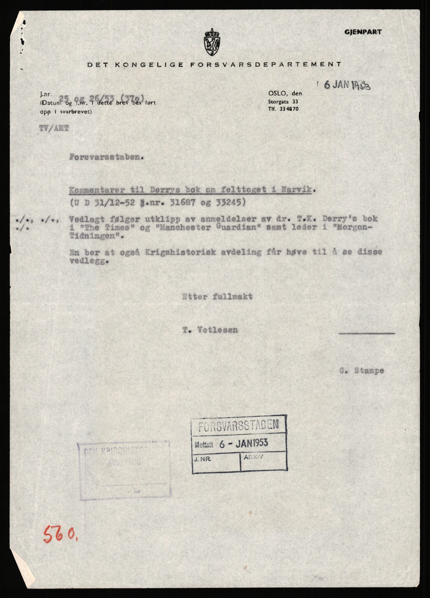 Forsvaret, Forsvarets krigshistoriske avdeling, AV/RA-RAFA-2017/Y/Yd/L0171: II-C-11-940  -  Storbritannia., 1939-1947, p. 126