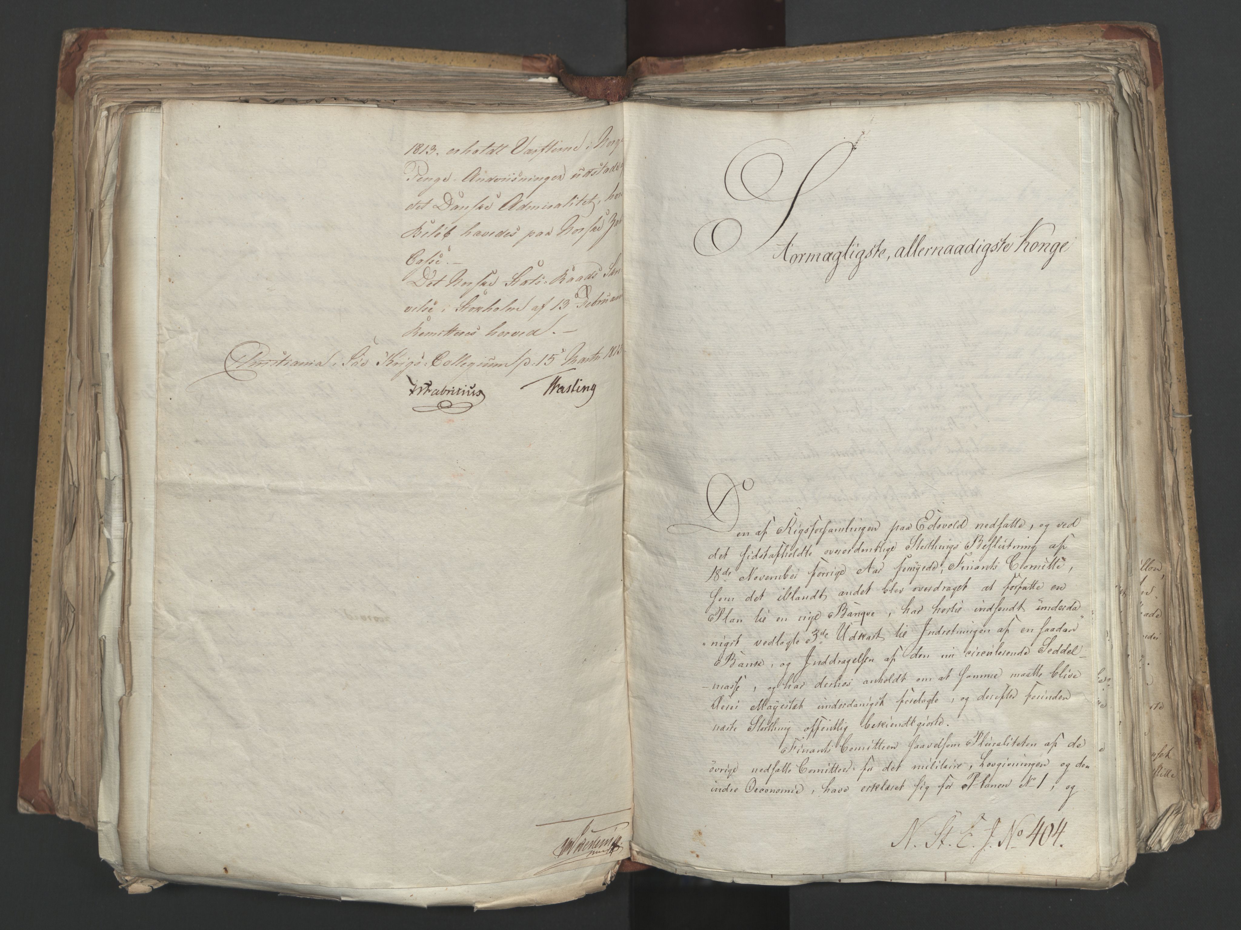 Statsrådsavdelingen i Stockholm, AV/RA-S-1003/D/Da/L0002: Regjeringsinnstillinger nr. 263-518, 1815, p. 317