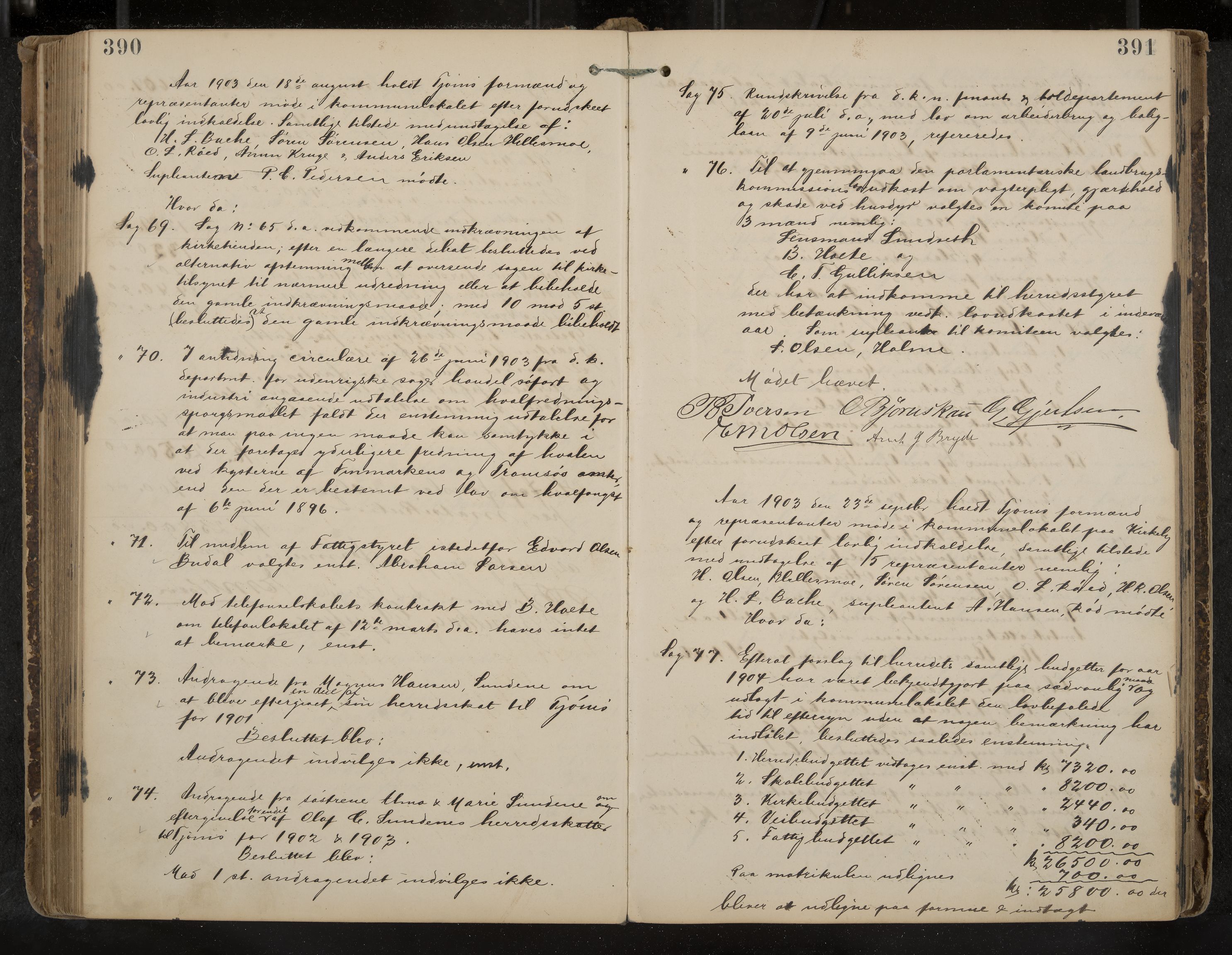 Tjøme formannskap og sentraladministrasjon, IKAK/0723021-1/A/L0003: Møtebok, 1886-1915, p. 390-391