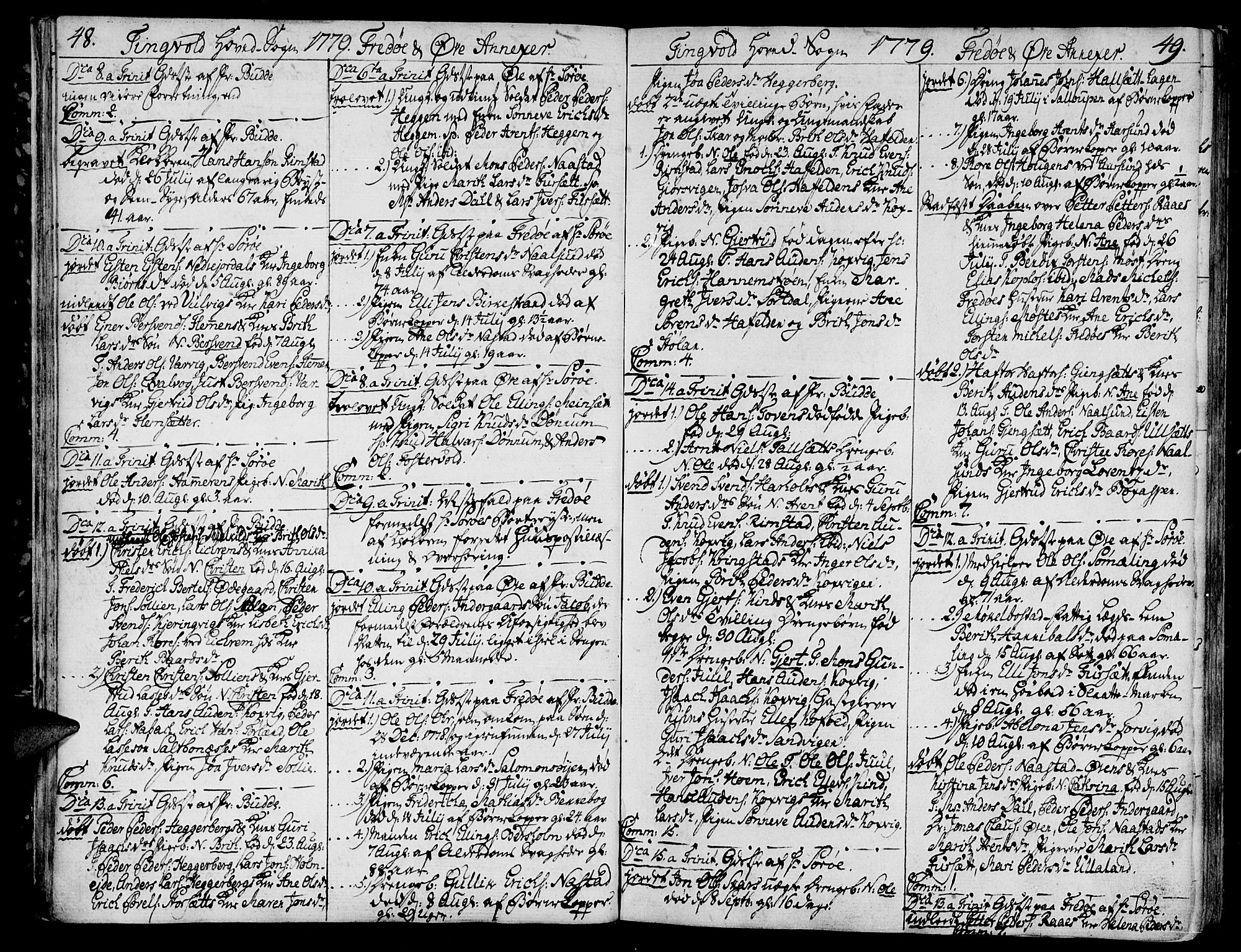 Ministerialprotokoller, klokkerbøker og fødselsregistre - Møre og Romsdal, SAT/A-1454/586/L0980: Parish register (official) no. 586A06, 1776-1794, p. 48-49