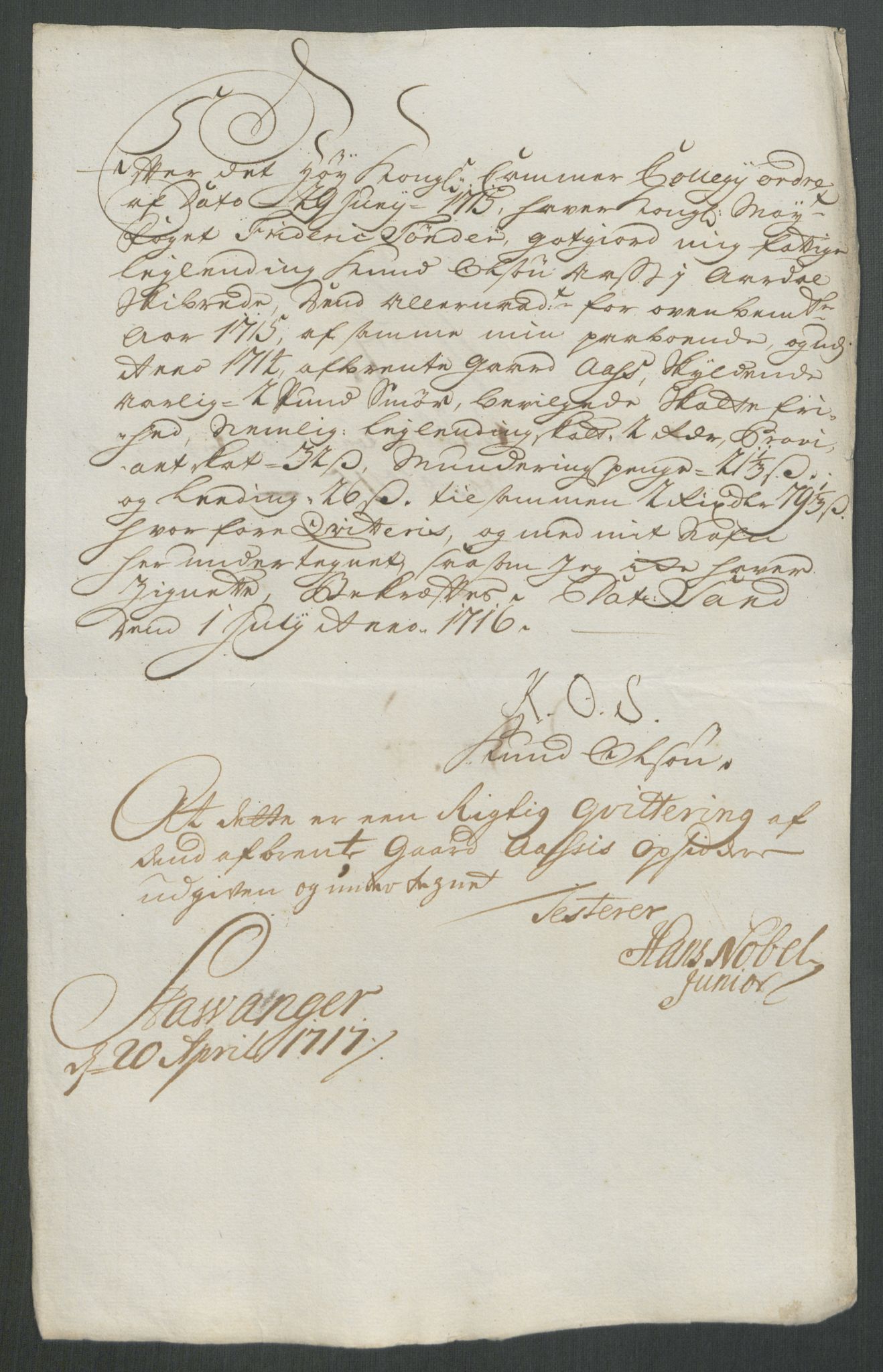 Rentekammeret inntil 1814, Reviderte regnskaper, Fogderegnskap, AV/RA-EA-4092/R47/L2868: Fogderegnskap Ryfylke, 1715, p. 376