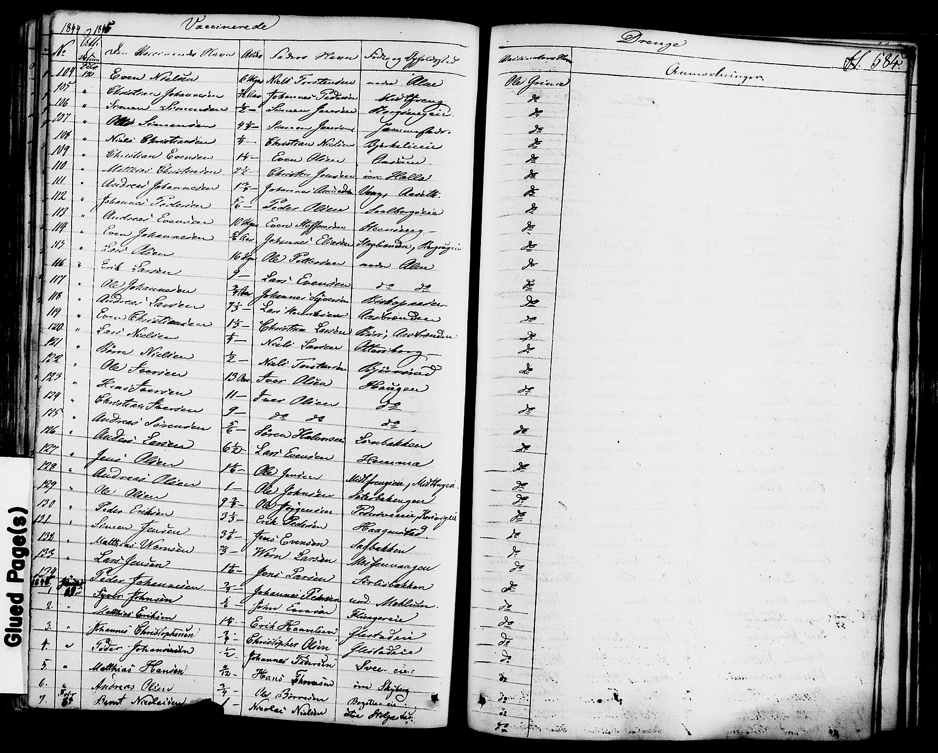 Ringsaker prestekontor, AV/SAH-PREST-014/K/Ka/L0008: Parish register (official) no. 8, 1837-1850, p. 584