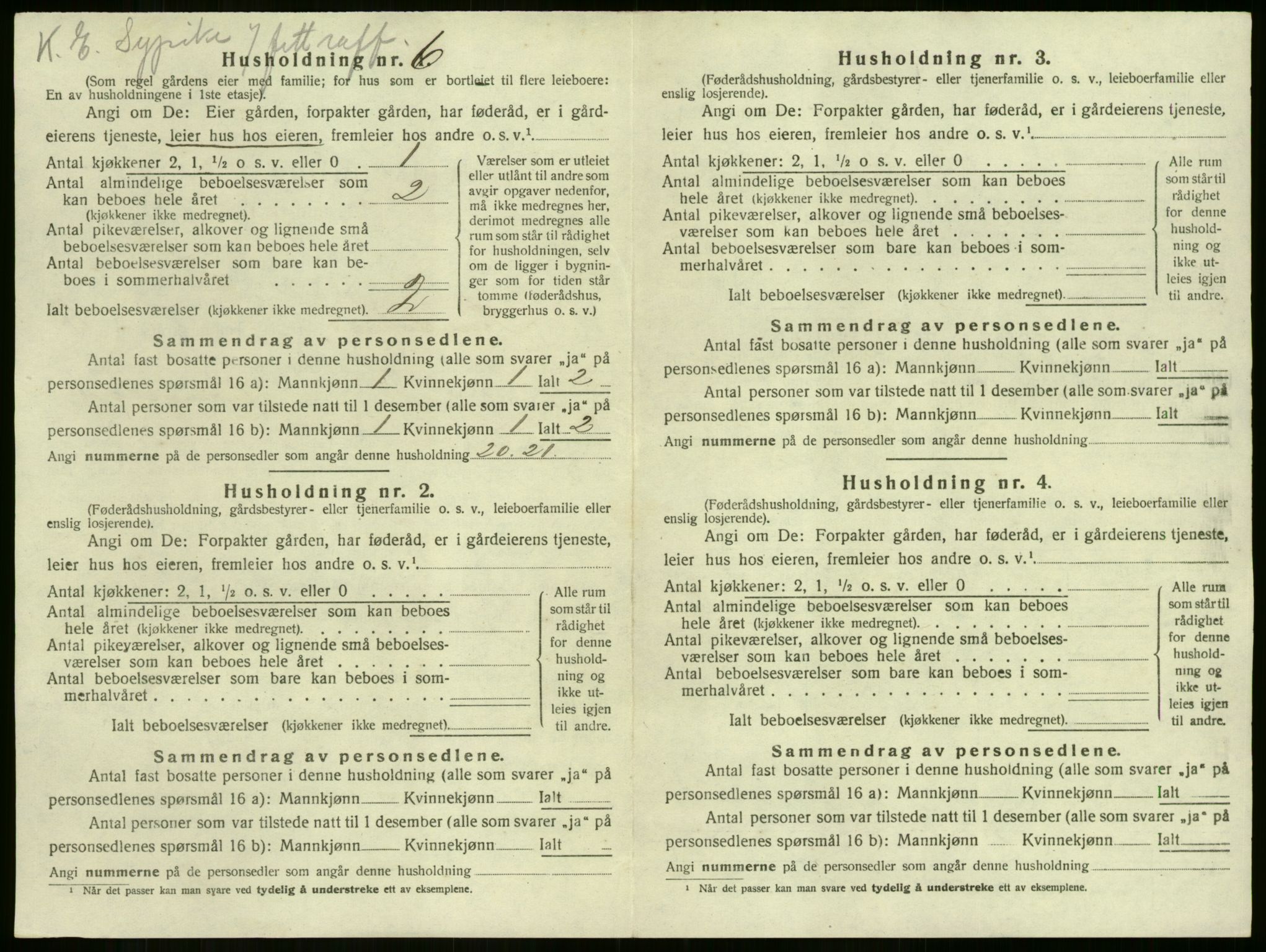 SAKO, 1920 census for Sandeherred, 1920, p. 2256