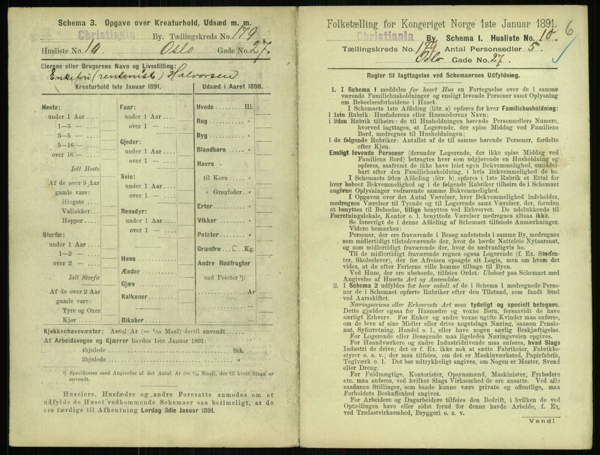 RA, 1891 census for 0301 Kristiania, 1891, p. 107932