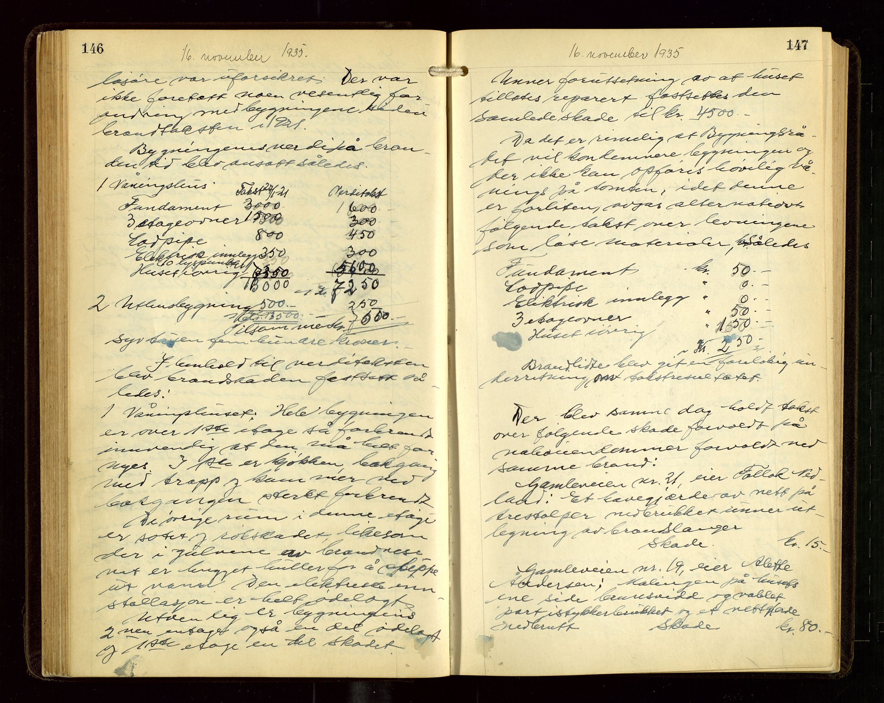 Eigersund lensmannskontor, AV/SAST-A-100171/God/L0011: "Branntakstprotokoll", 1930-1942, p. 146-147