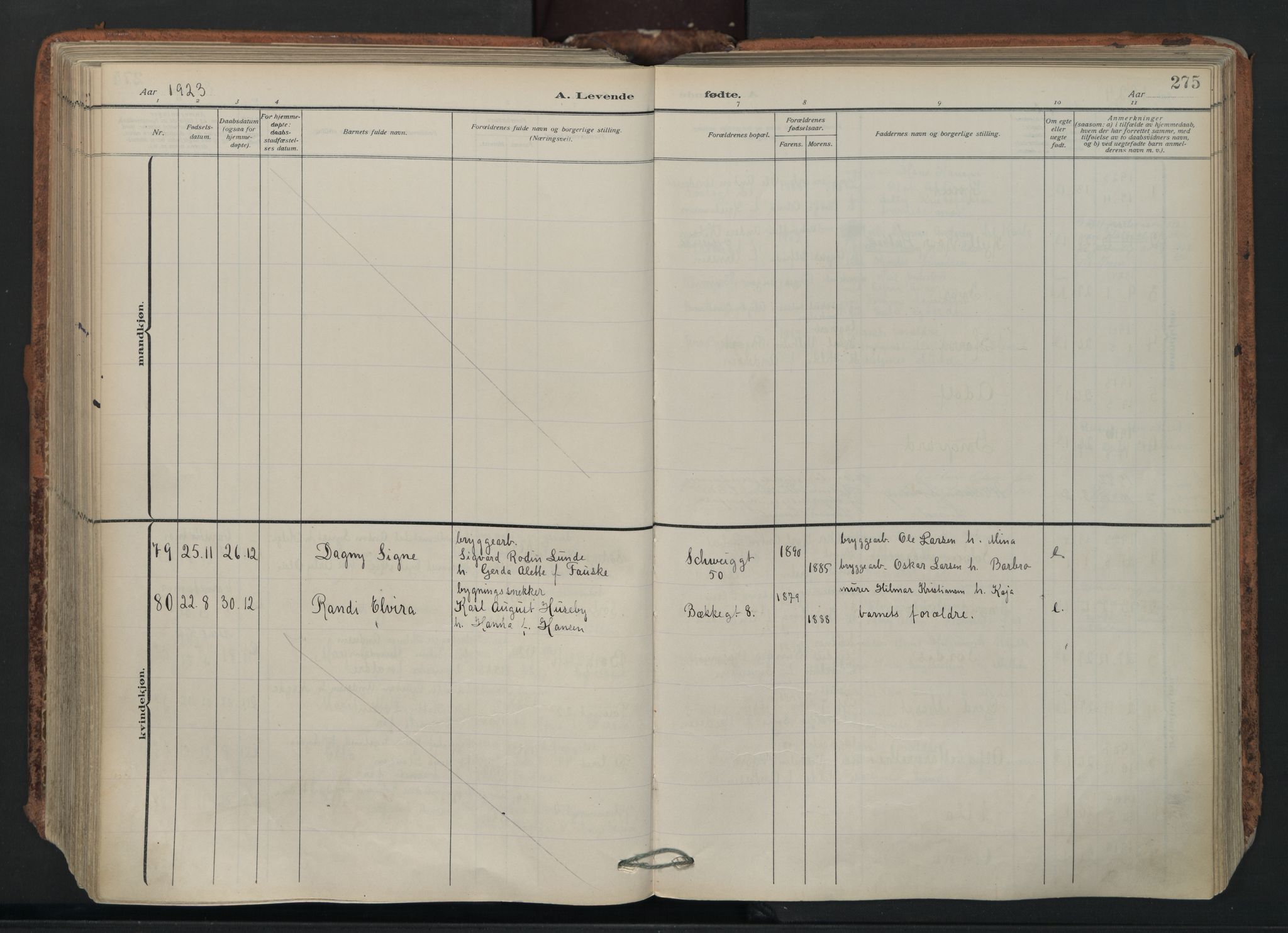 Grønland prestekontor Kirkebøker, SAO/A-10848/F/Fa/L0018: Parish register (official) no. 18, 1911-1945, p. 275