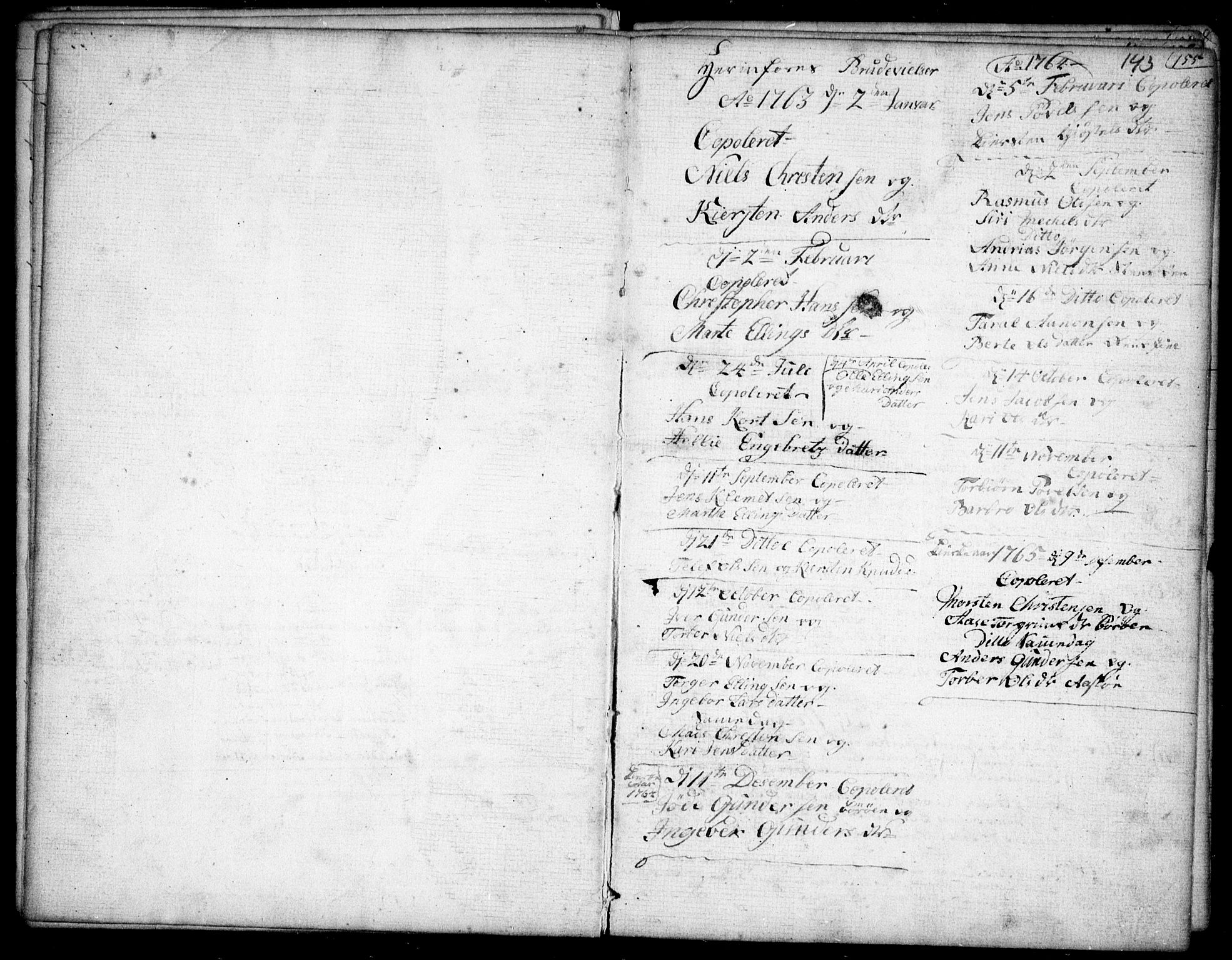 Dypvåg sokneprestkontor, SAK/1111-0007/F/Fb/Fba/L0007: Parish register (copy) no. B 7, 1762-1810, p. 143