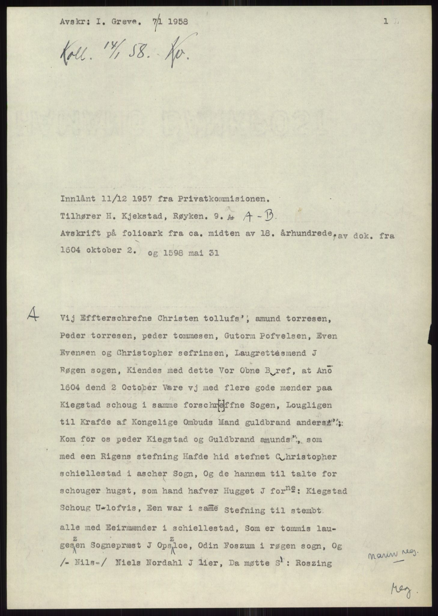 Samlinger til kildeutgivelse, Diplomavskriftsamlingen, AV/RA-EA-4053/H/Ha, p. 2058