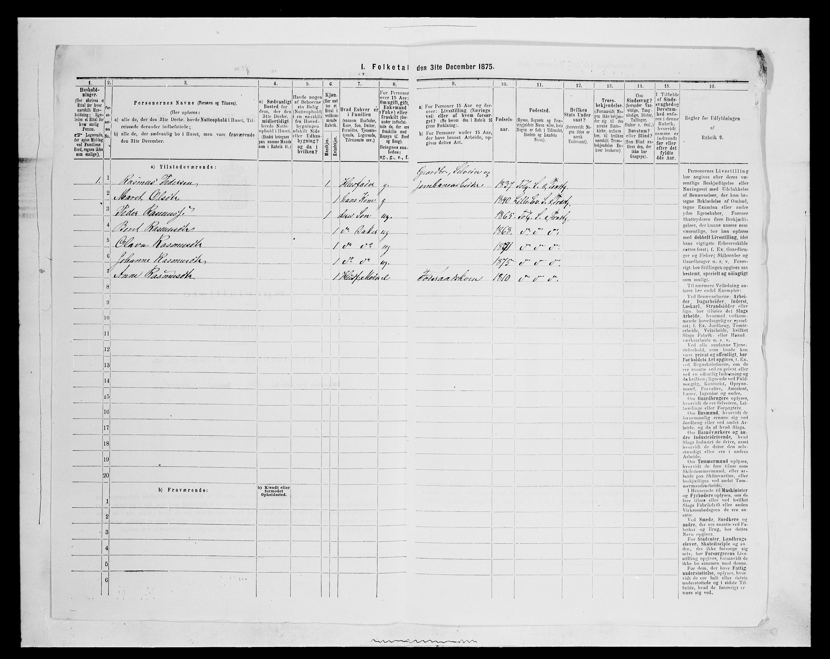 SAH, 1875 census for 0436P Tolga, 1875, p. 472