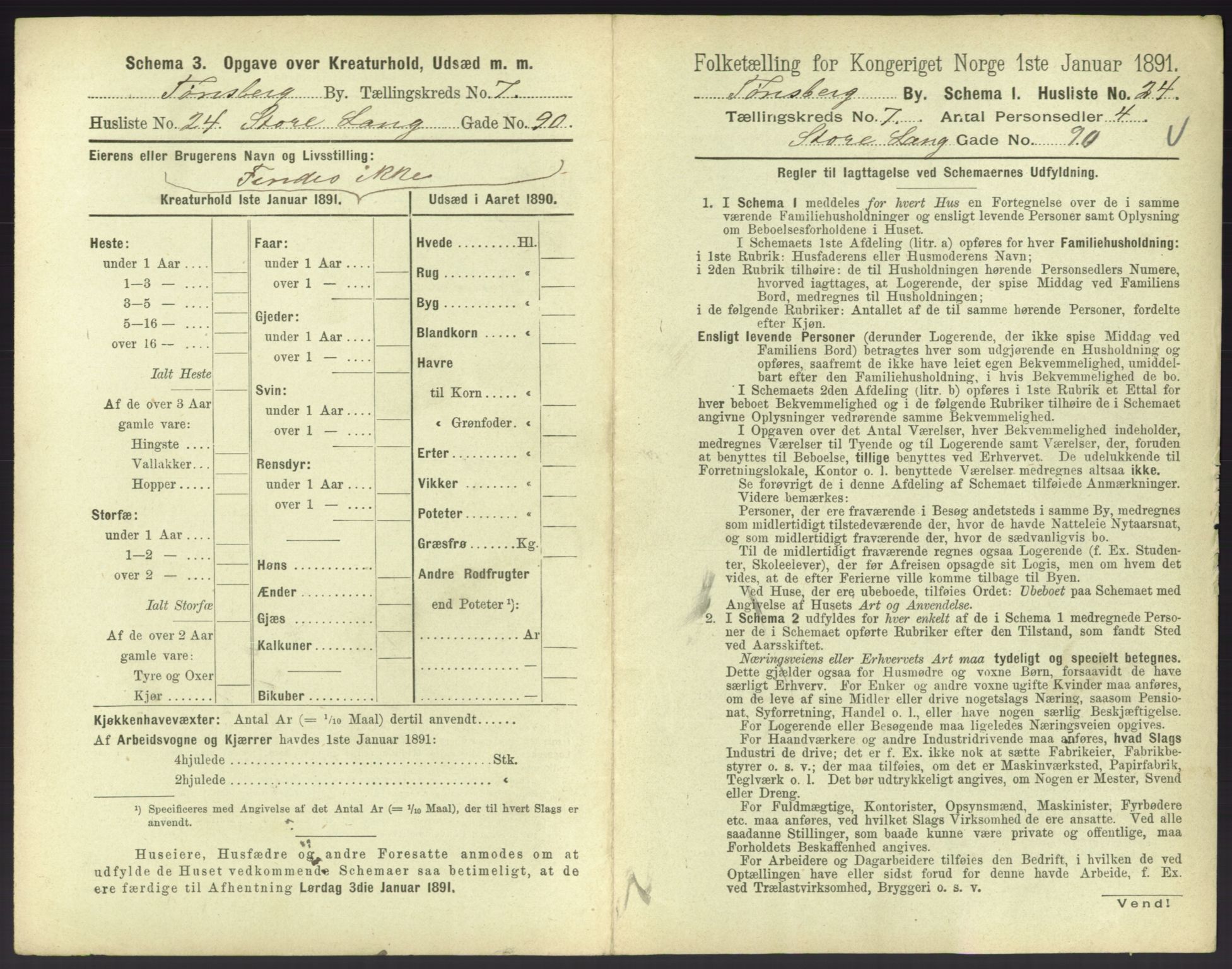 RA, 1891 census for 0705 Tønsberg, 1891, p. 318