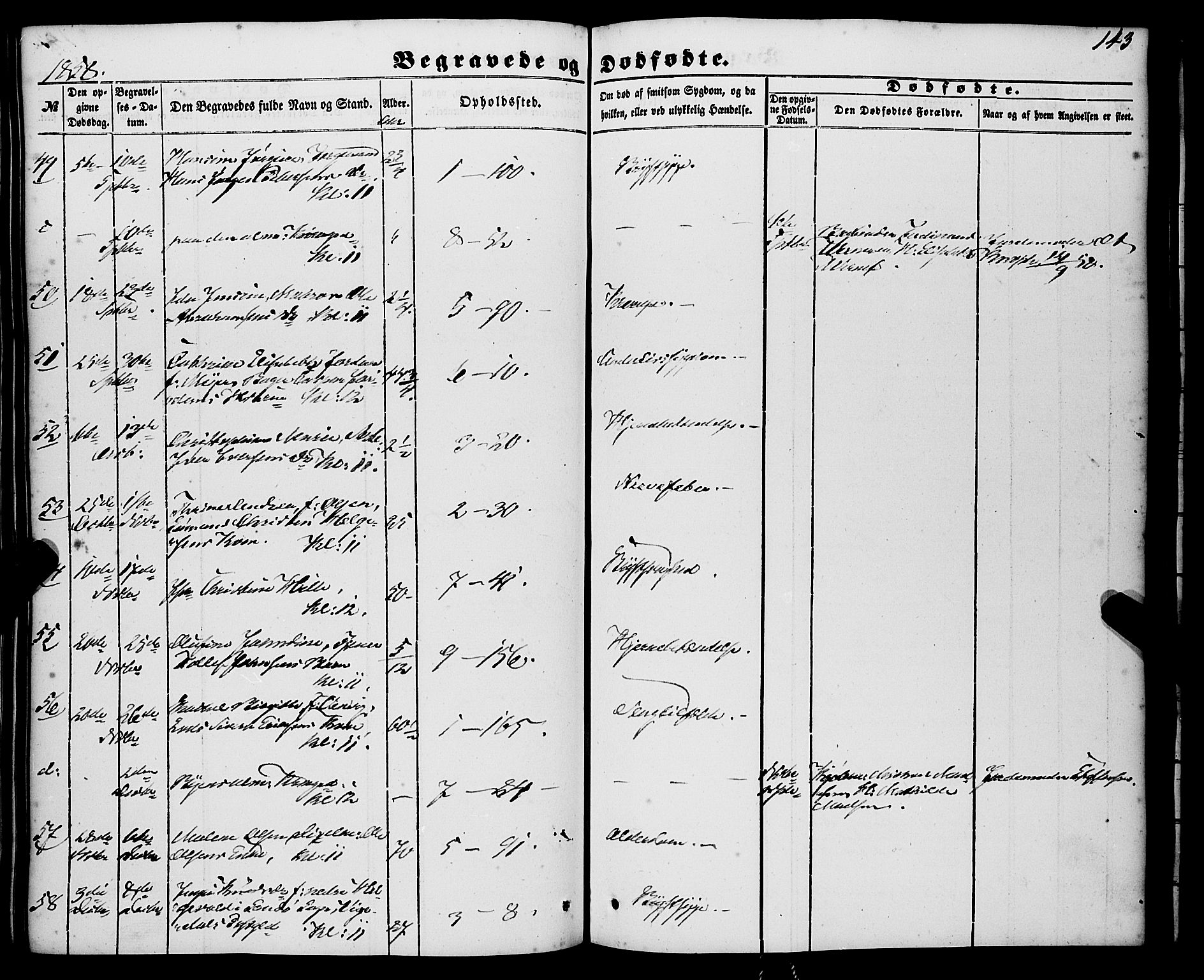 Nykirken Sokneprestembete, SAB/A-77101/H/Haa/L0042: Parish register (official) no. E 2, 1850-1868, p. 143