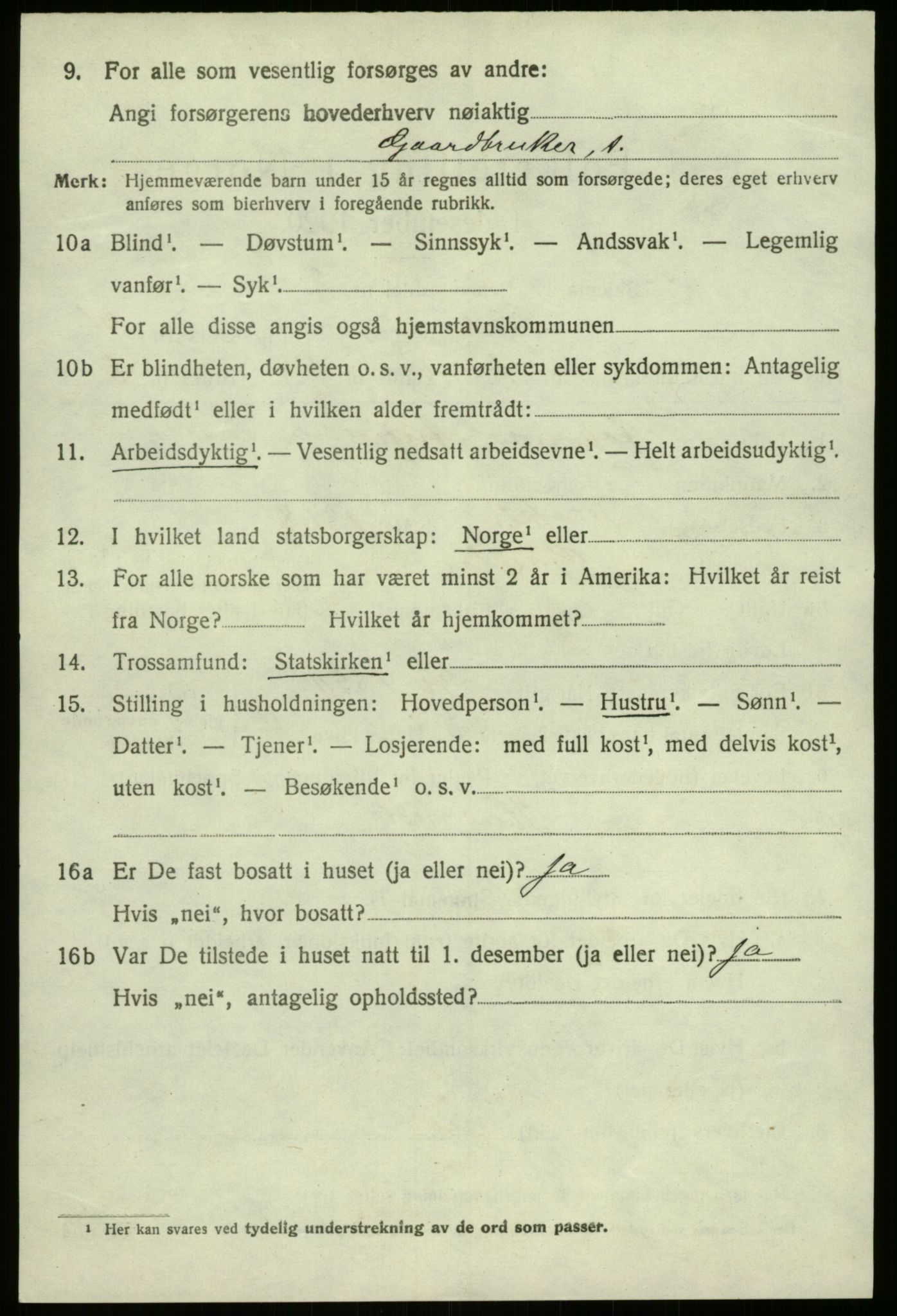 SAB, 1920 census for Førde, 1920, p. 4865