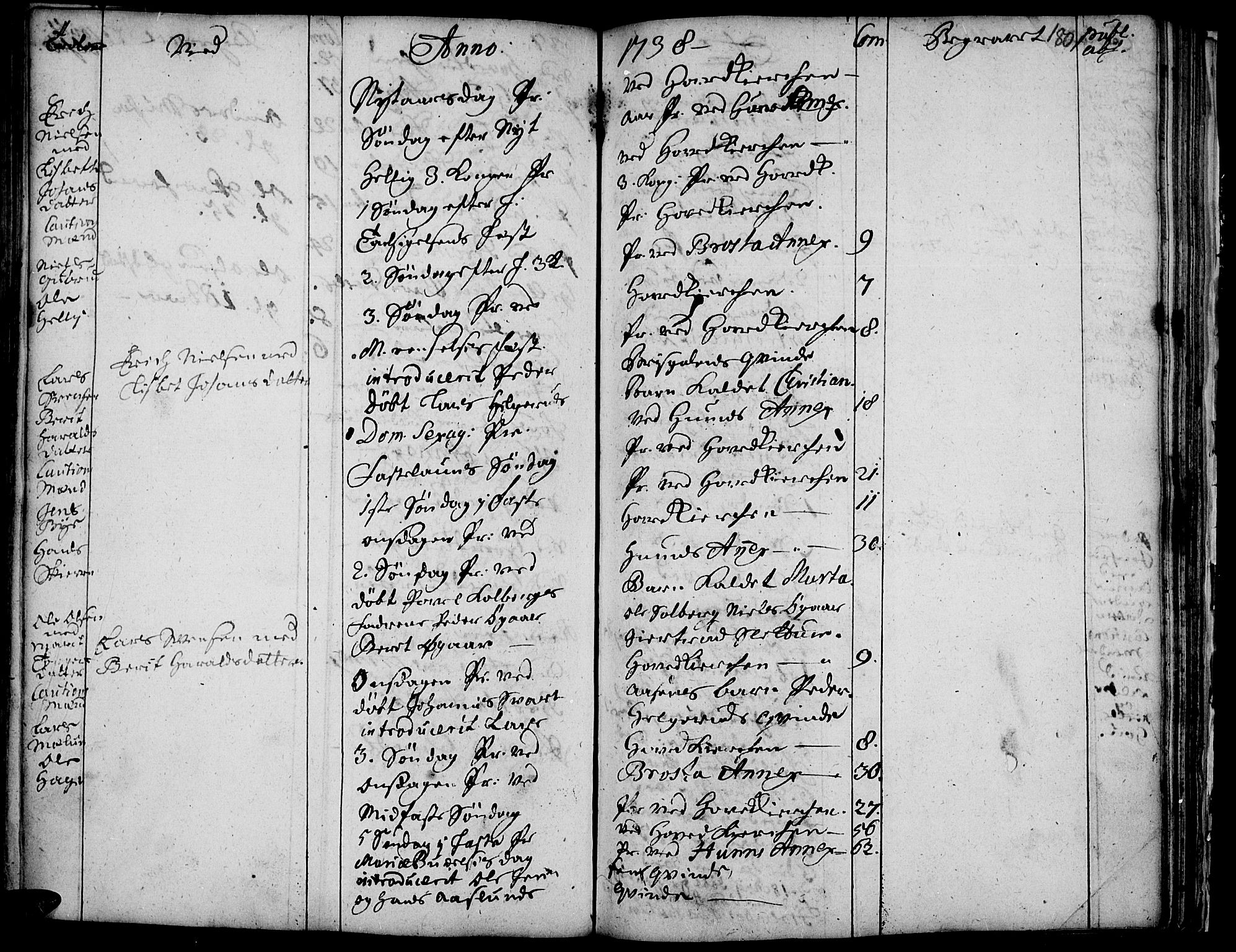 Vardal prestekontor, SAH/PREST-100/H/Ha/Haa/L0001: Parish register (official) no. 1, 1706-1748, p. 180