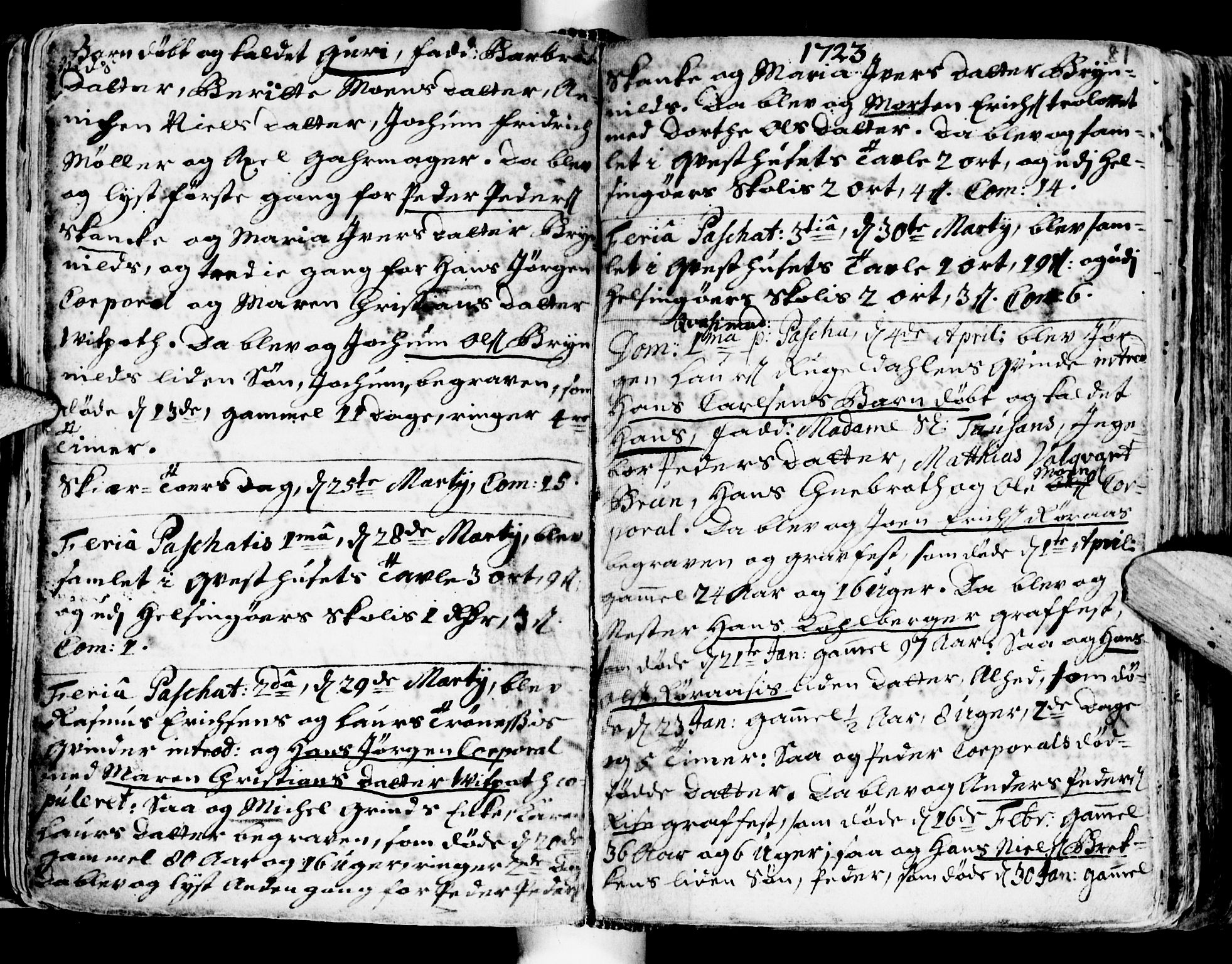 Ministerialprotokoller, klokkerbøker og fødselsregistre - Sør-Trøndelag, SAT/A-1456/681/L0924: Parish register (official) no. 681A02, 1720-1731, p. 80-81