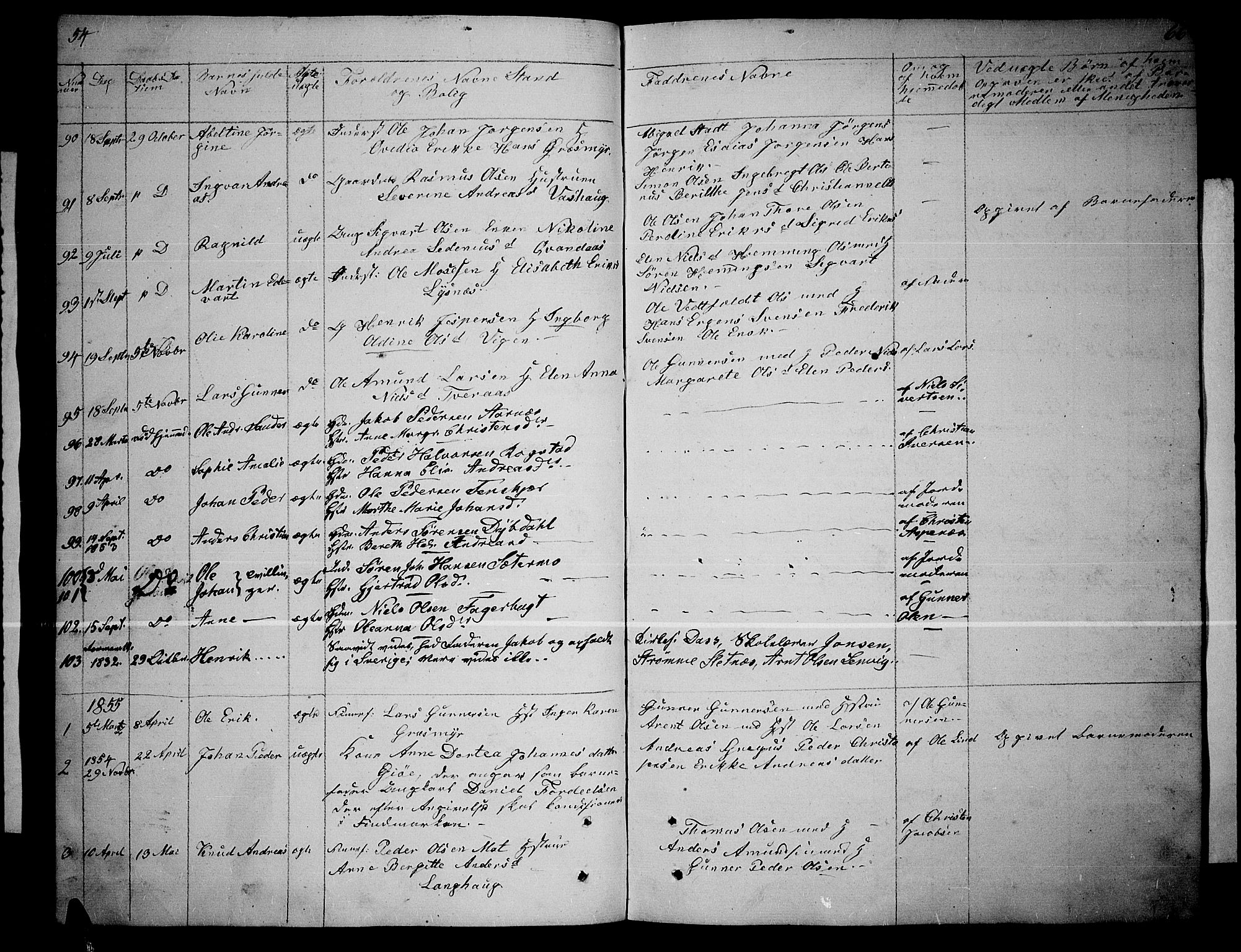 Lenvik sokneprestembete, AV/SATØ-S-1310/H/Ha/Hab/L0003klokker: Parish register (copy) no. 3, 1844-1858, p. 66