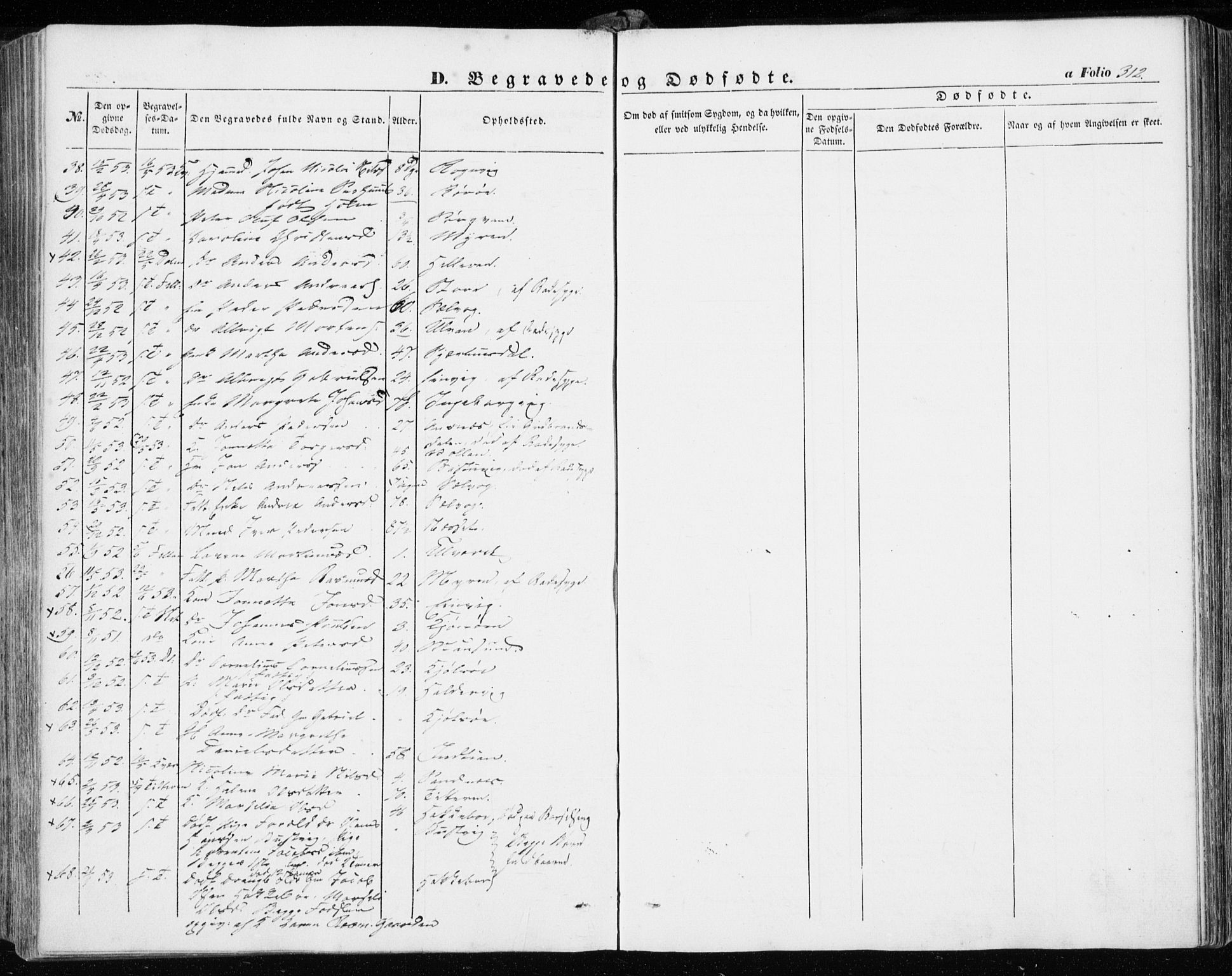 Ministerialprotokoller, klokkerbøker og fødselsregistre - Sør-Trøndelag, AV/SAT-A-1456/634/L0530: Parish register (official) no. 634A06, 1852-1860, p. 312