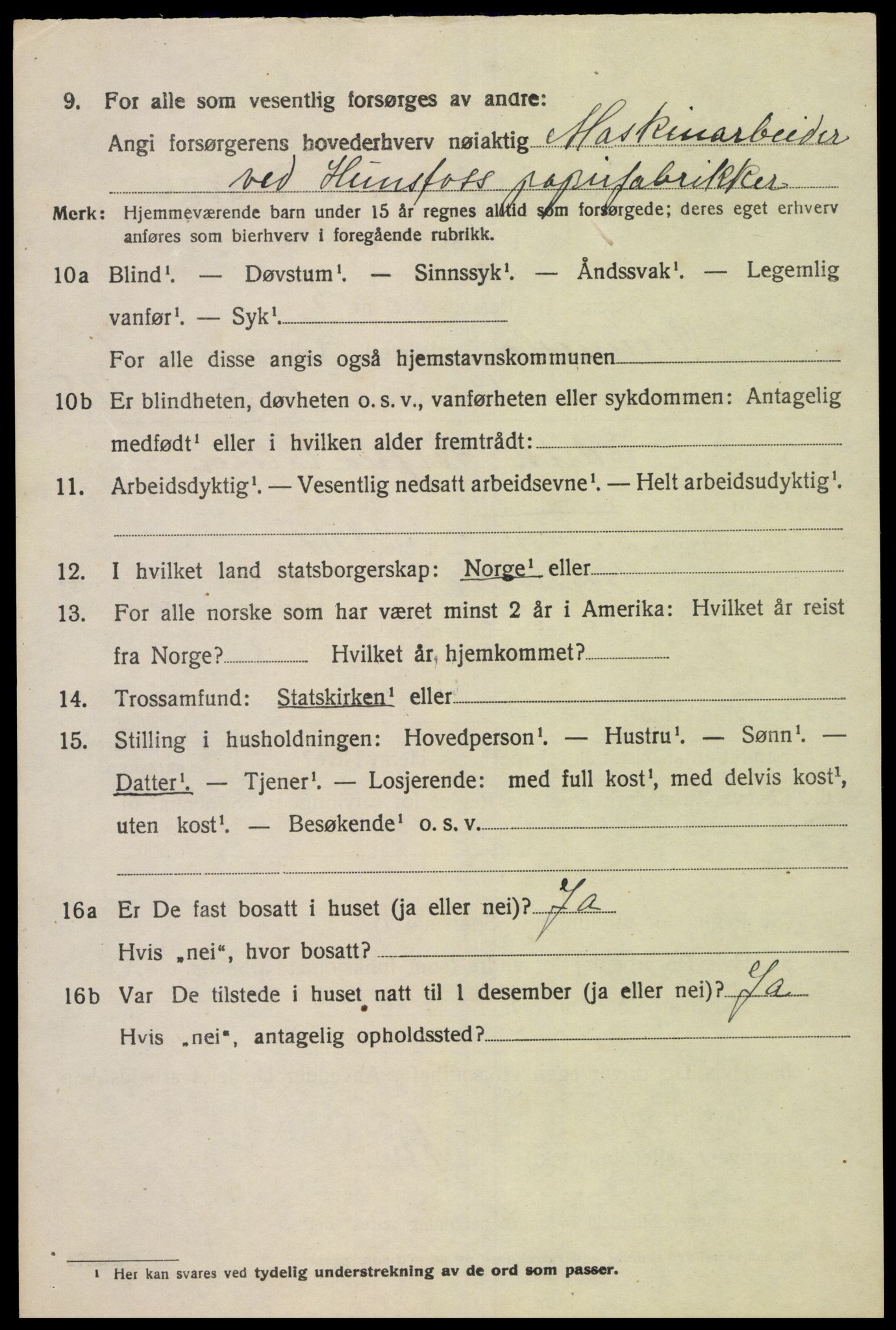 SAK, 1920 census for Vennesla, 1920, p. 5025