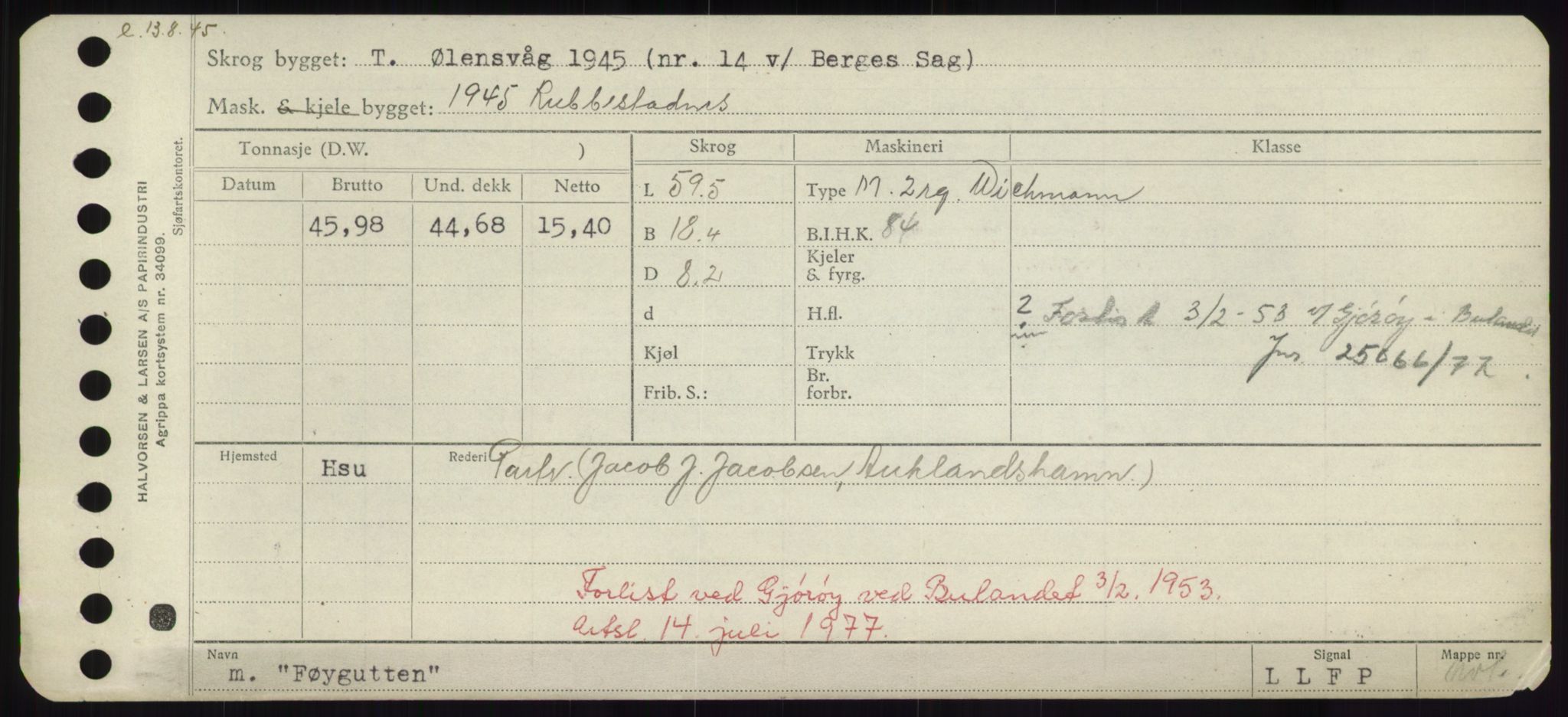 Sjøfartsdirektoratet med forløpere, Skipsmålingen, AV/RA-S-1627/H/Hd/L0011: Fartøy, Fla-Får, p. 649