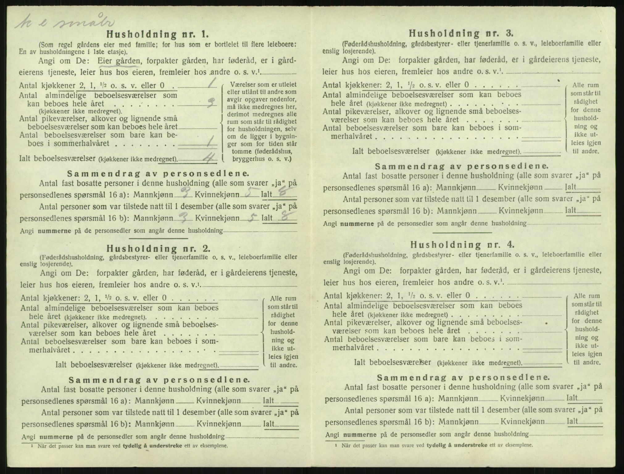 SAK, 1920 census for Fjære, 1920, p. 1636