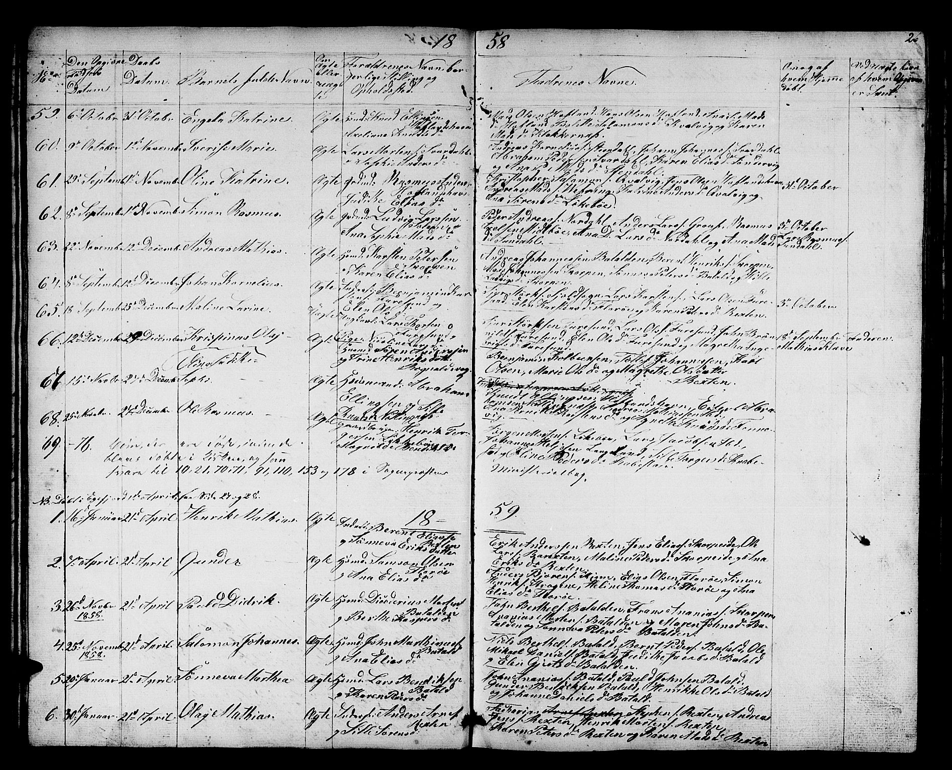Kinn sokneprestembete, SAB/A-80801/H/Hab/Haba/L0001: Parish register (copy) no. A 1, 1853-1868, p. 26