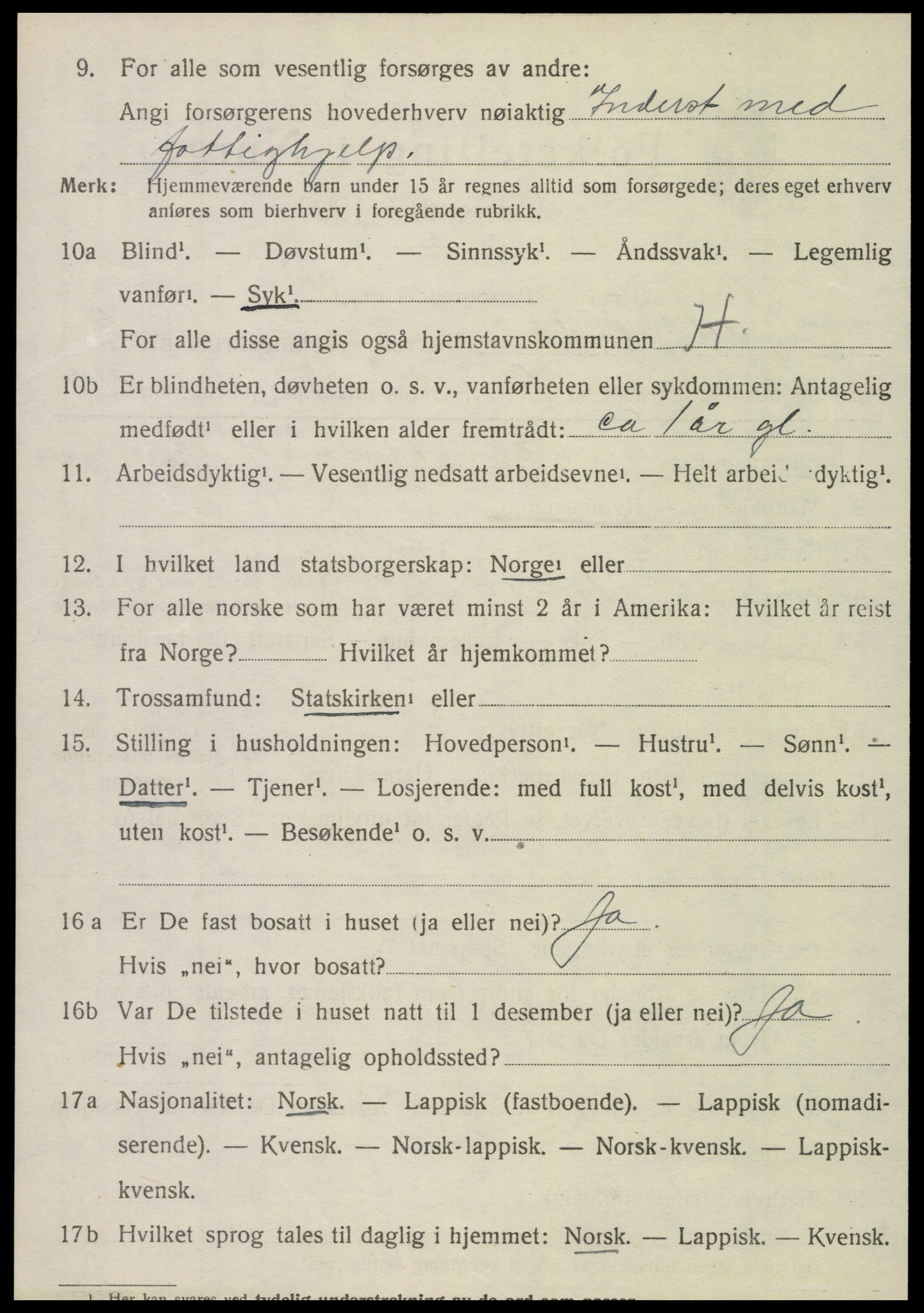 SAT, 1920 census for Hattfjelldal, 1920, p. 943