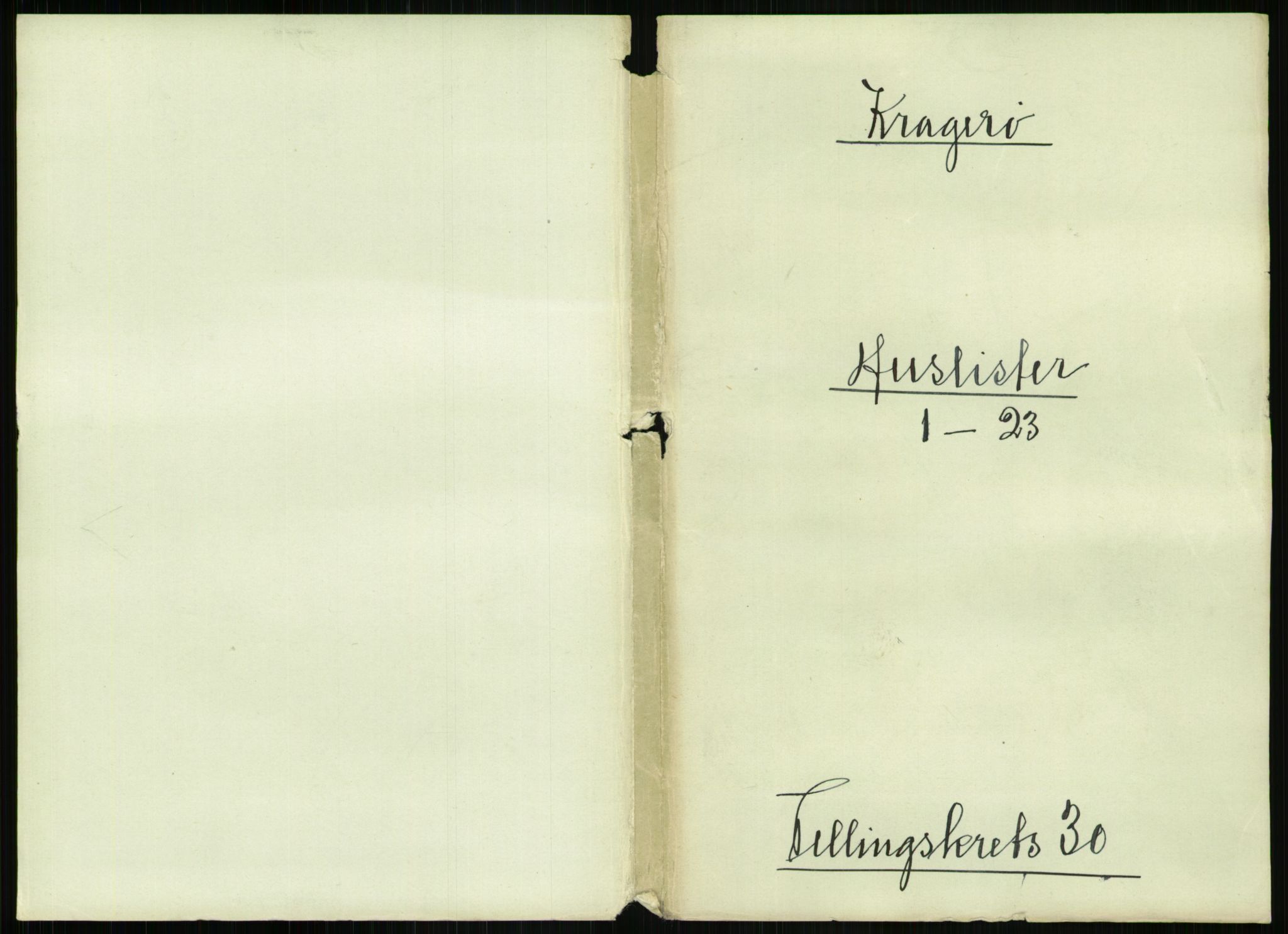 RA, 1891 census for 0801 Kragerø, 1891, p. 1066