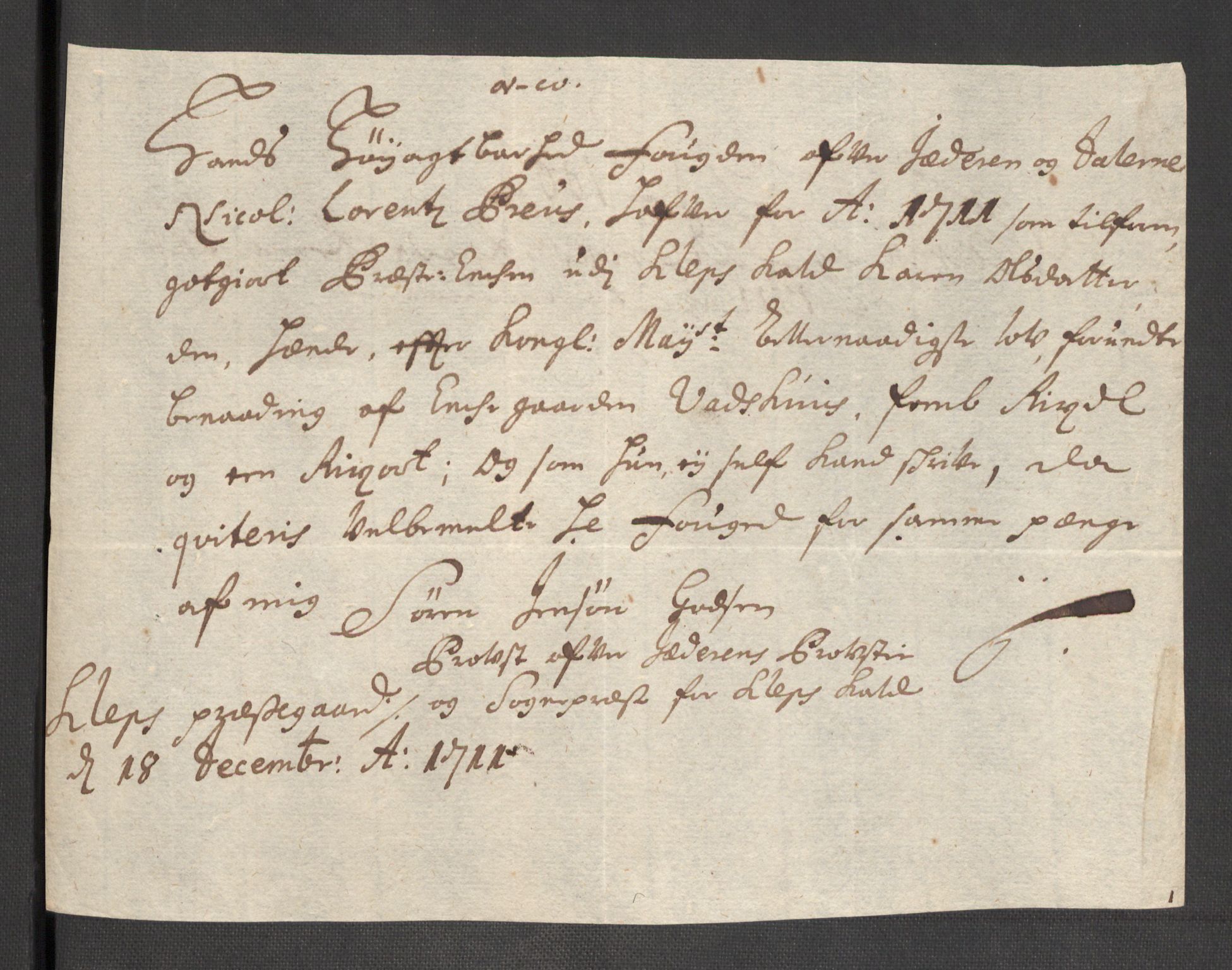 Rentekammeret inntil 1814, Reviderte regnskaper, Fogderegnskap, AV/RA-EA-4092/R46/L2735: Fogderegnskap Jæren og Dalane, 1711, p. 160