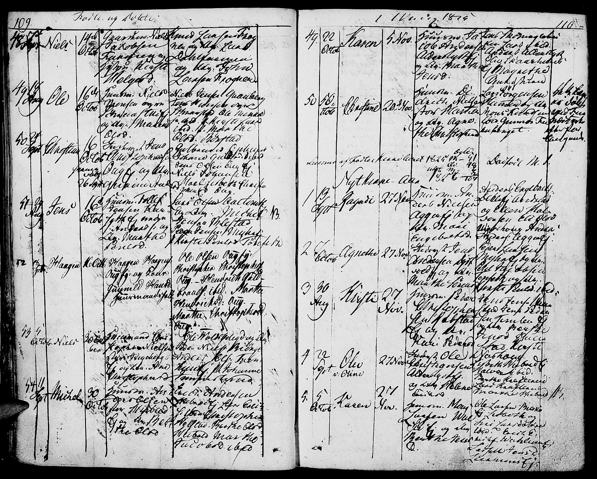 Vang prestekontor, Hedmark, AV/SAH-PREST-008/H/Ha/Haa/L0006: Parish register (official) no. 6 /1, 1809-1827, p. 109-110