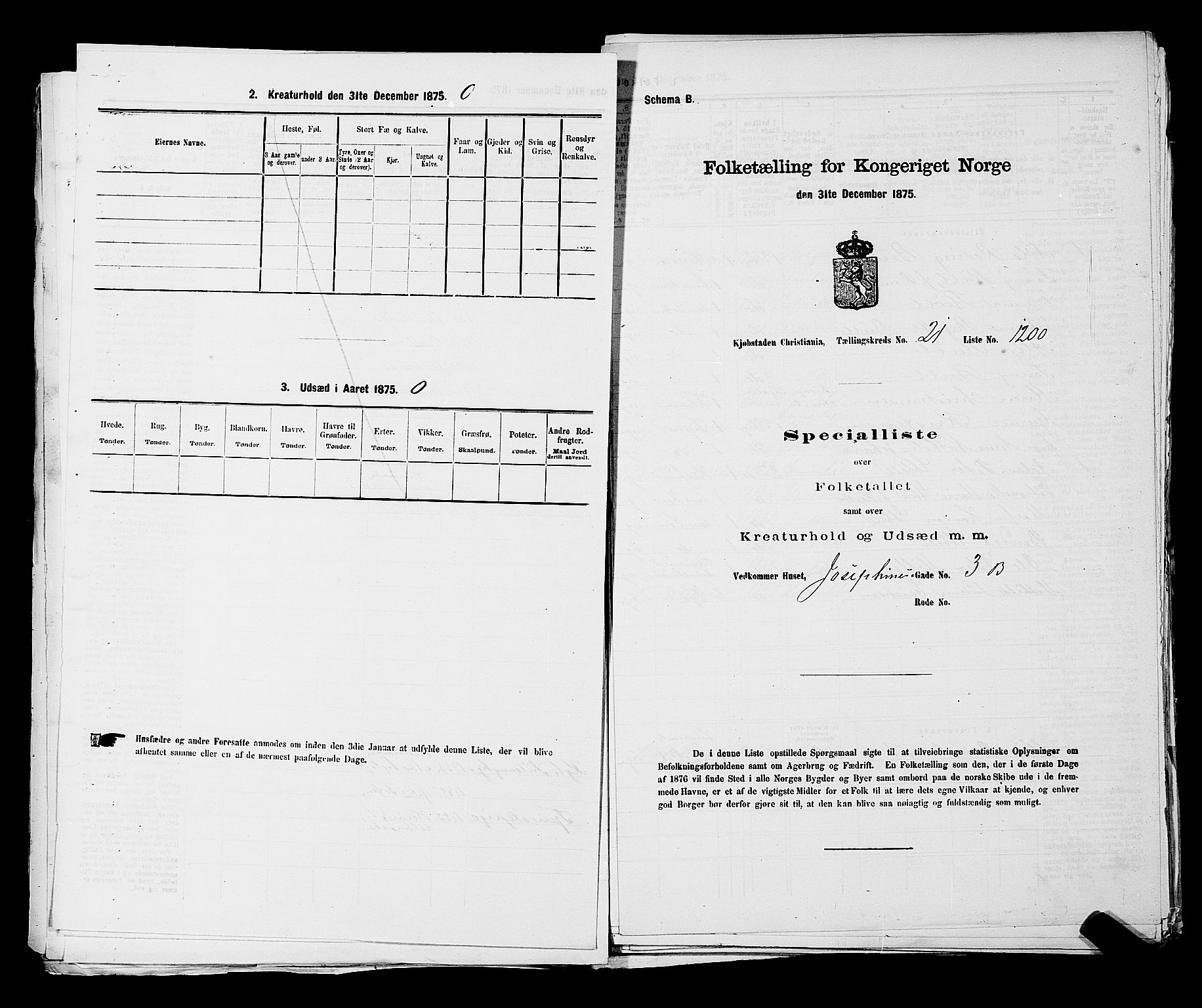 RA, 1875 census for 0301 Kristiania, 1875, p. 3742