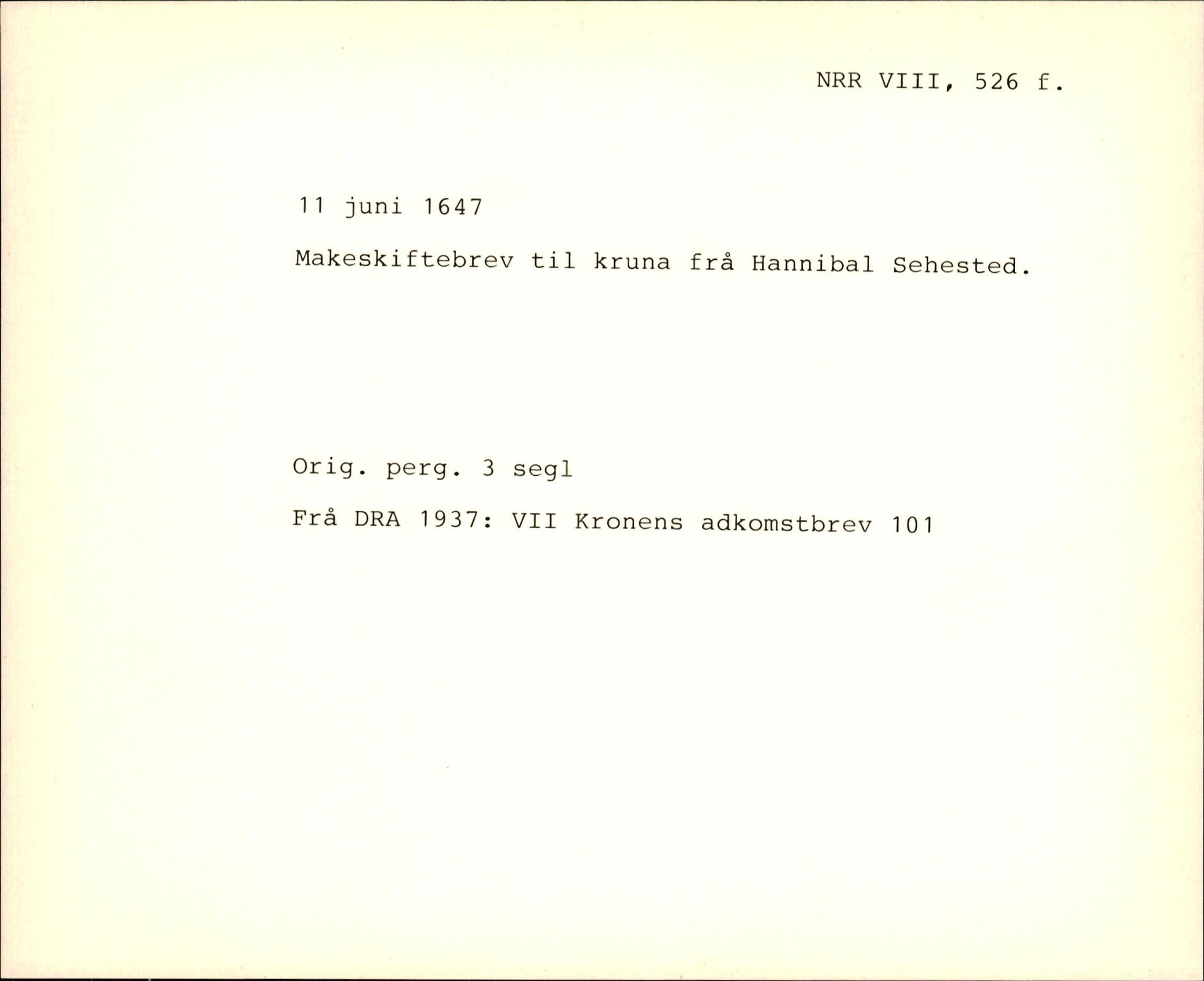 Riksarkivets diplomsamling, AV/RA-EA-5965/F35/F35f/L0002: Regestsedler: Diplomer fra DRA 1937 og 1996, p. 571