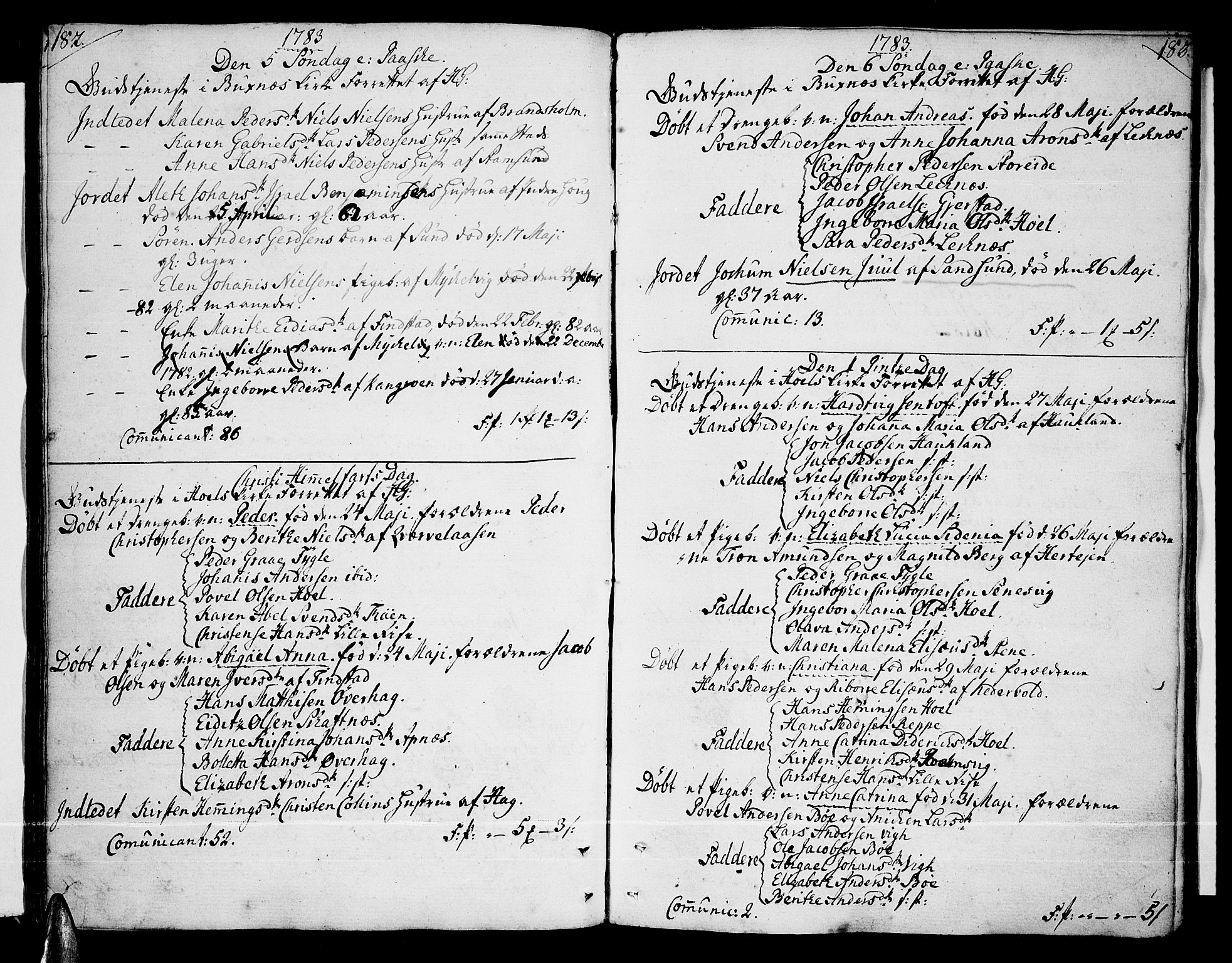 Ministerialprotokoller, klokkerbøker og fødselsregistre - Nordland, SAT/A-1459/881/L1149: Parish register (official) no. 881A02, 1773-1793, p. 182-183
