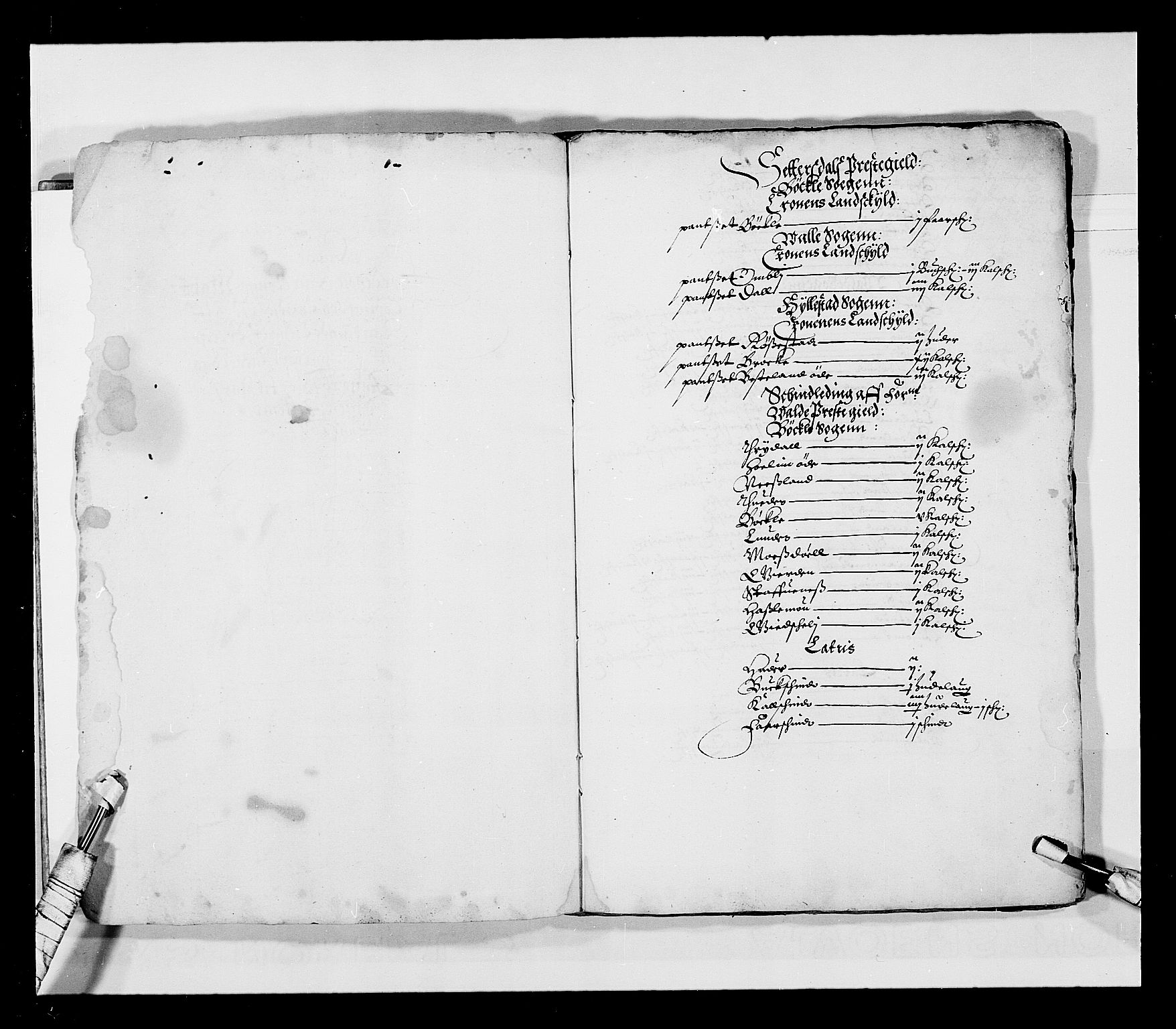 Stattholderembetet 1572-1771, AV/RA-EA-2870/Ek/L0023/0001: Jordebøker 1633-1658: / Jordebøker for Agdesiden len, 1644-1647, p. 2