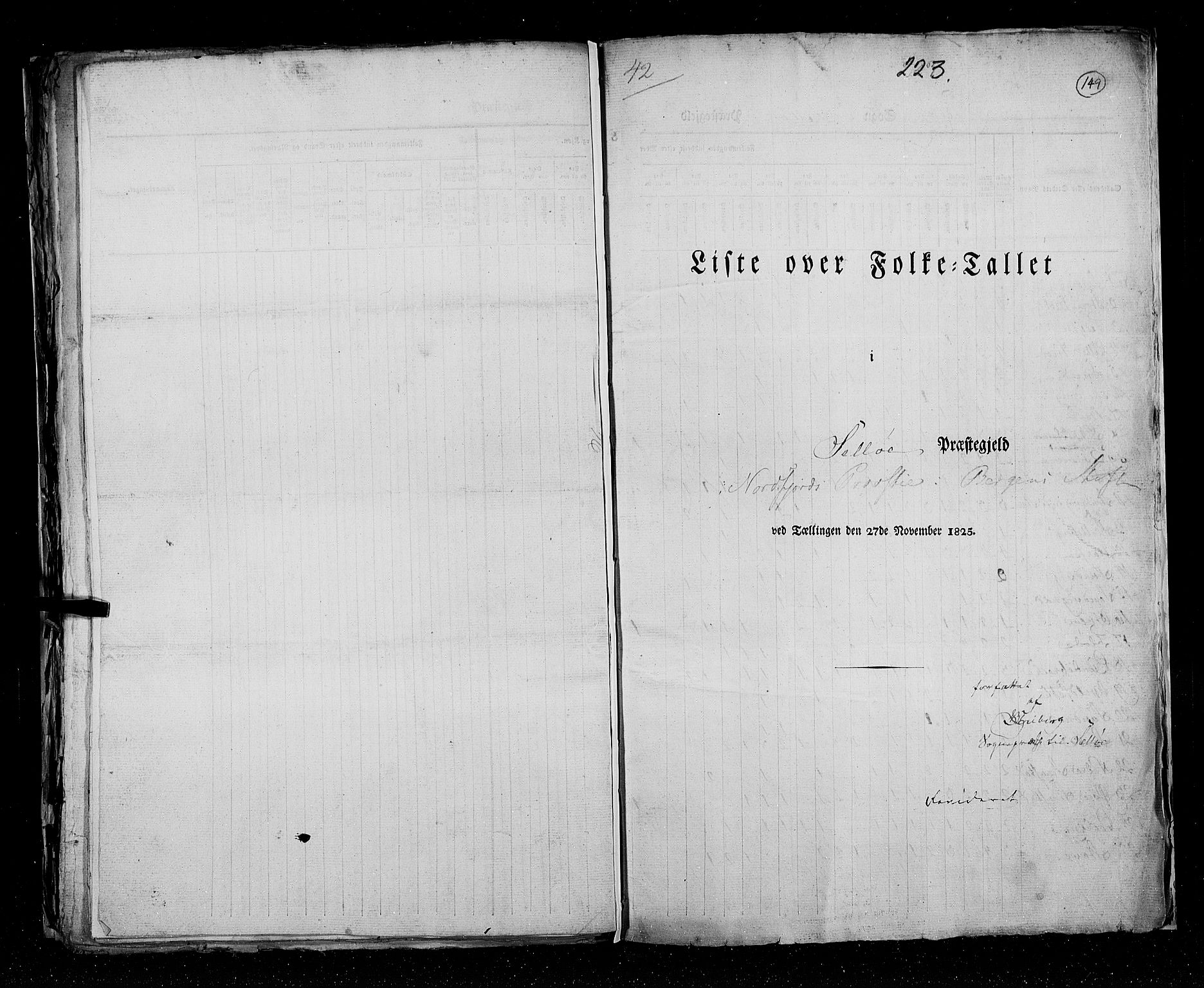 RA, Census 1825, vol. 14: Nordre Bergenhus amt, 1825, p. 149