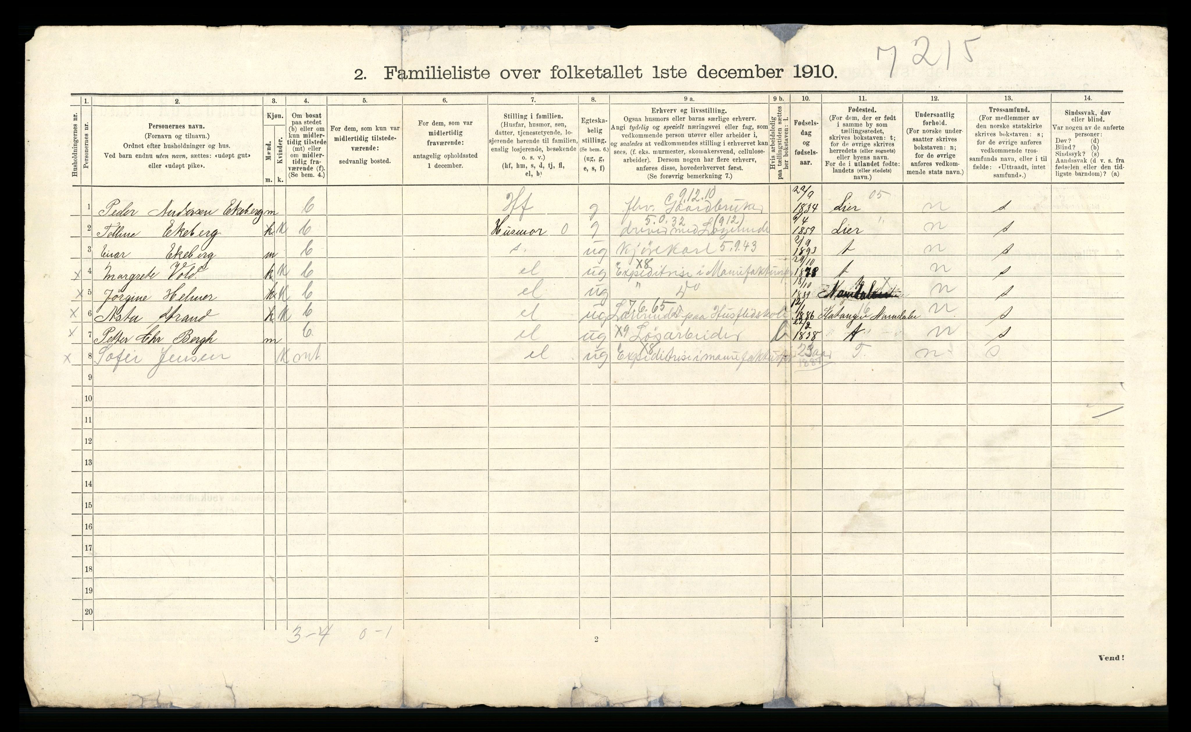 RA, 1910 census for Drammen, 1910, p. 3241