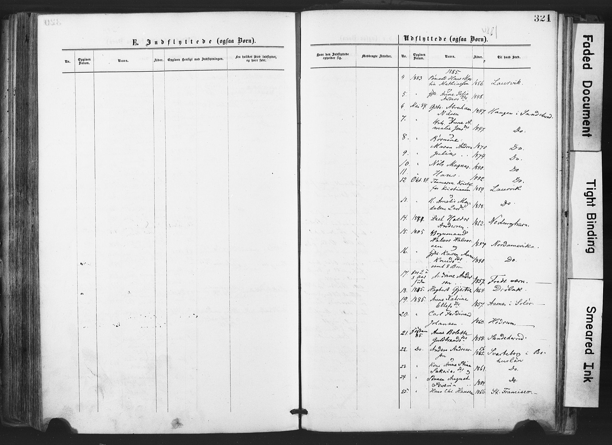 Tjølling kirkebøker, AV/SAKO-A-60/F/Fa/L0008: Parish register (official) no. 8, 1877-1886, p. 321