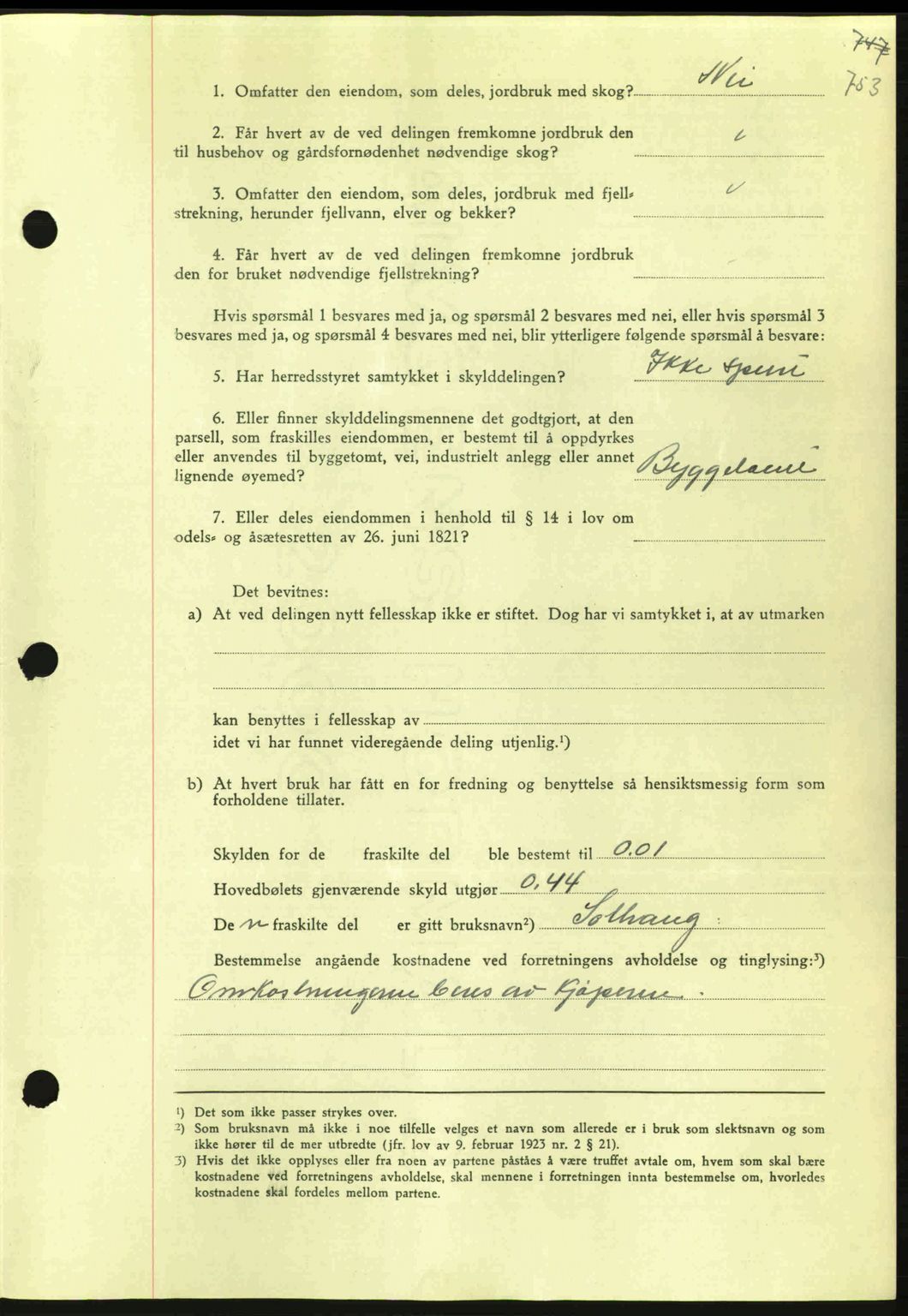 Nordmøre sorenskriveri, AV/SAT-A-4132/1/2/2Ca: Mortgage book no. A92, 1942-1942, Diary no: : 1363/1942