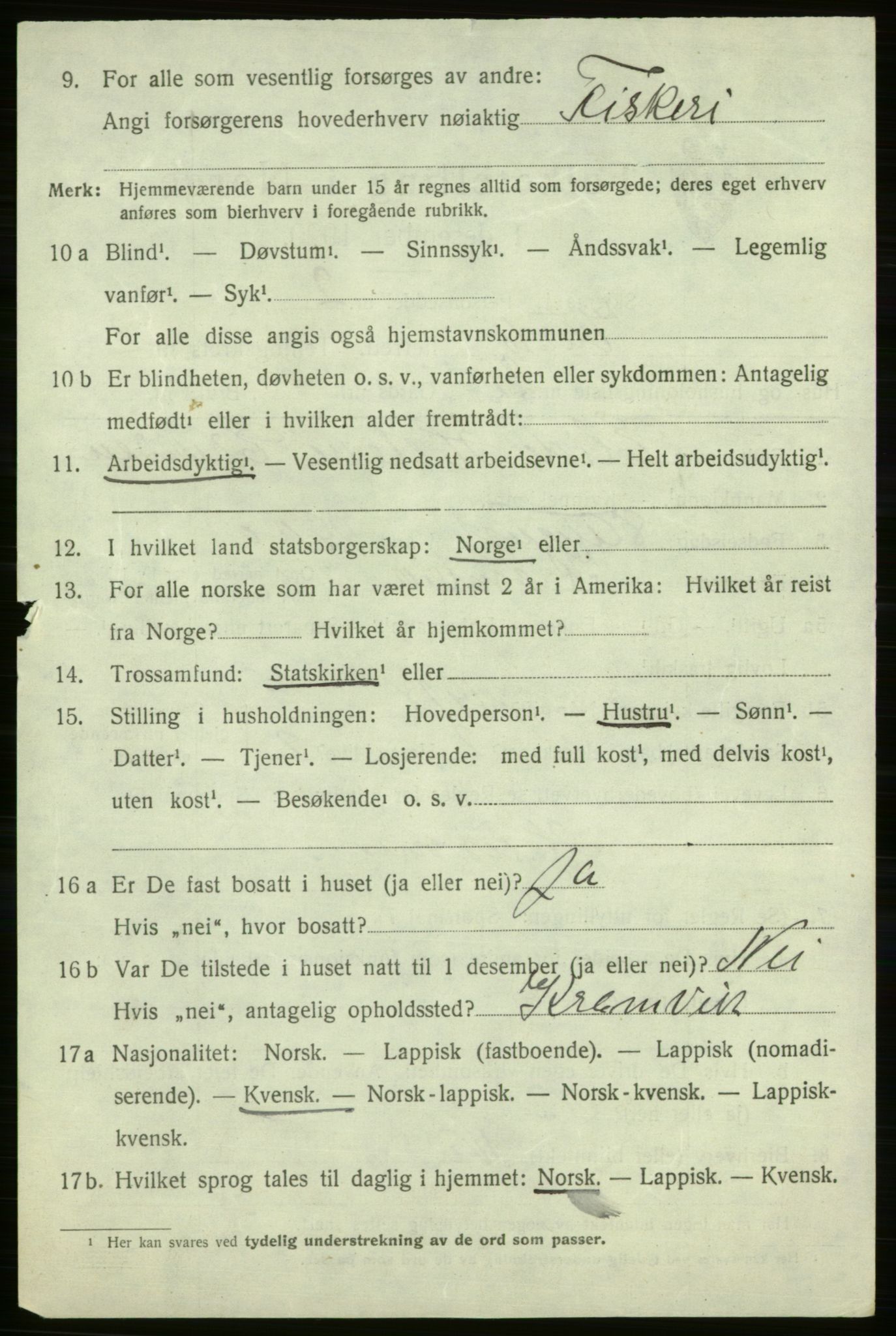 SATØ, 1920 census for Vardø rural district, 1920, p. 787