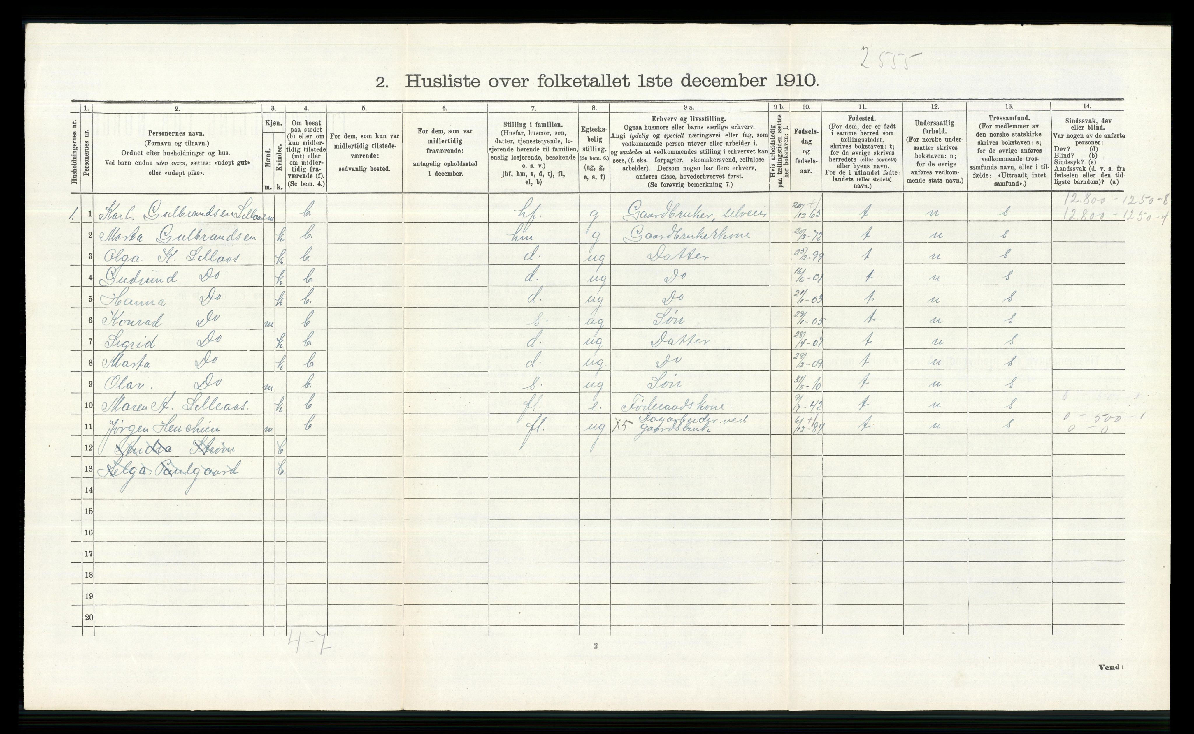 RA, 1910 census for Øvre Eiker, 1910, p. 1334