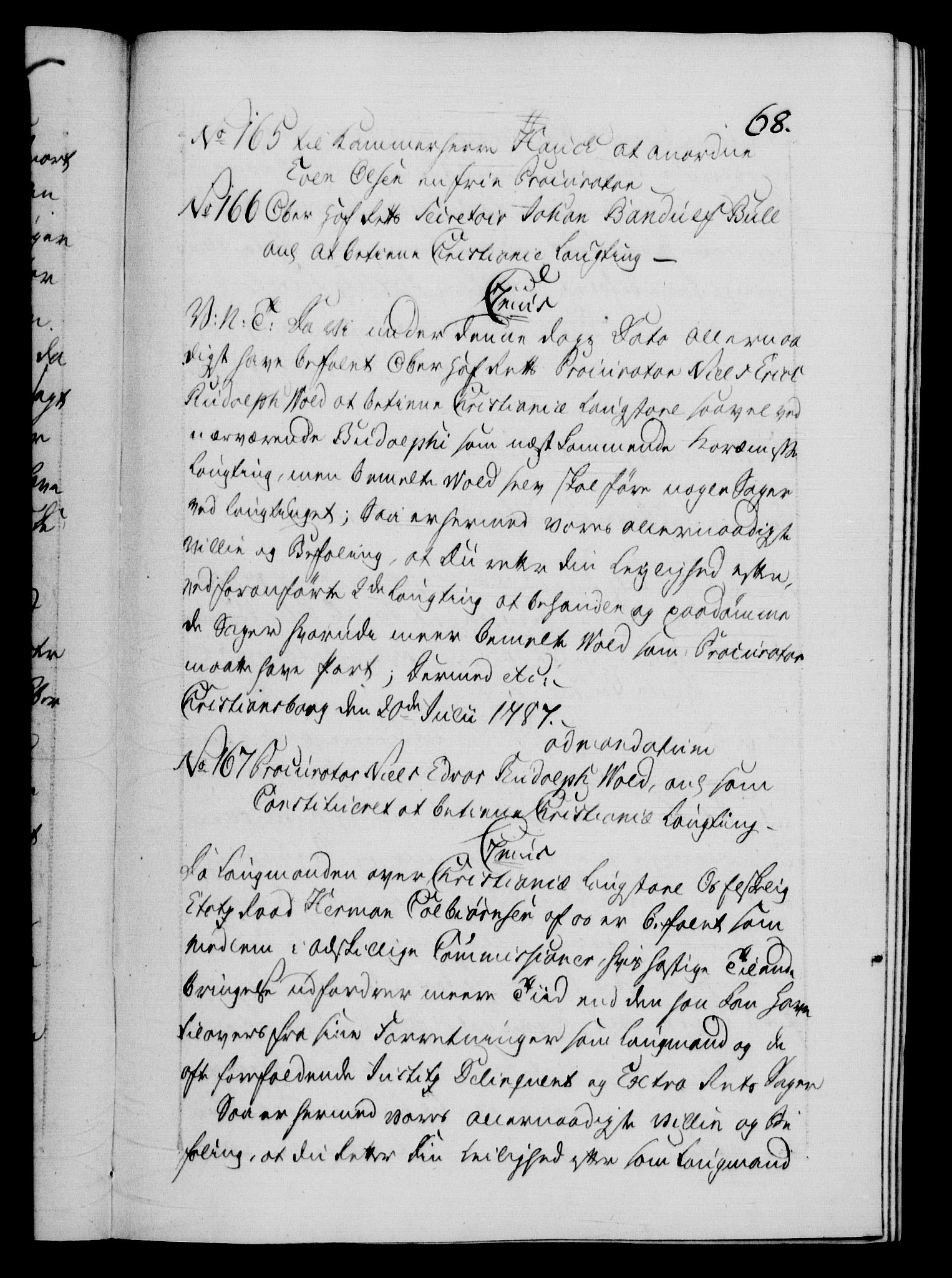 Danske Kanselli 1572-1799, AV/RA-EA-3023/F/Fc/Fca/Fcab/L0044: Norske tegnelser, 1787-1791, p. 68a