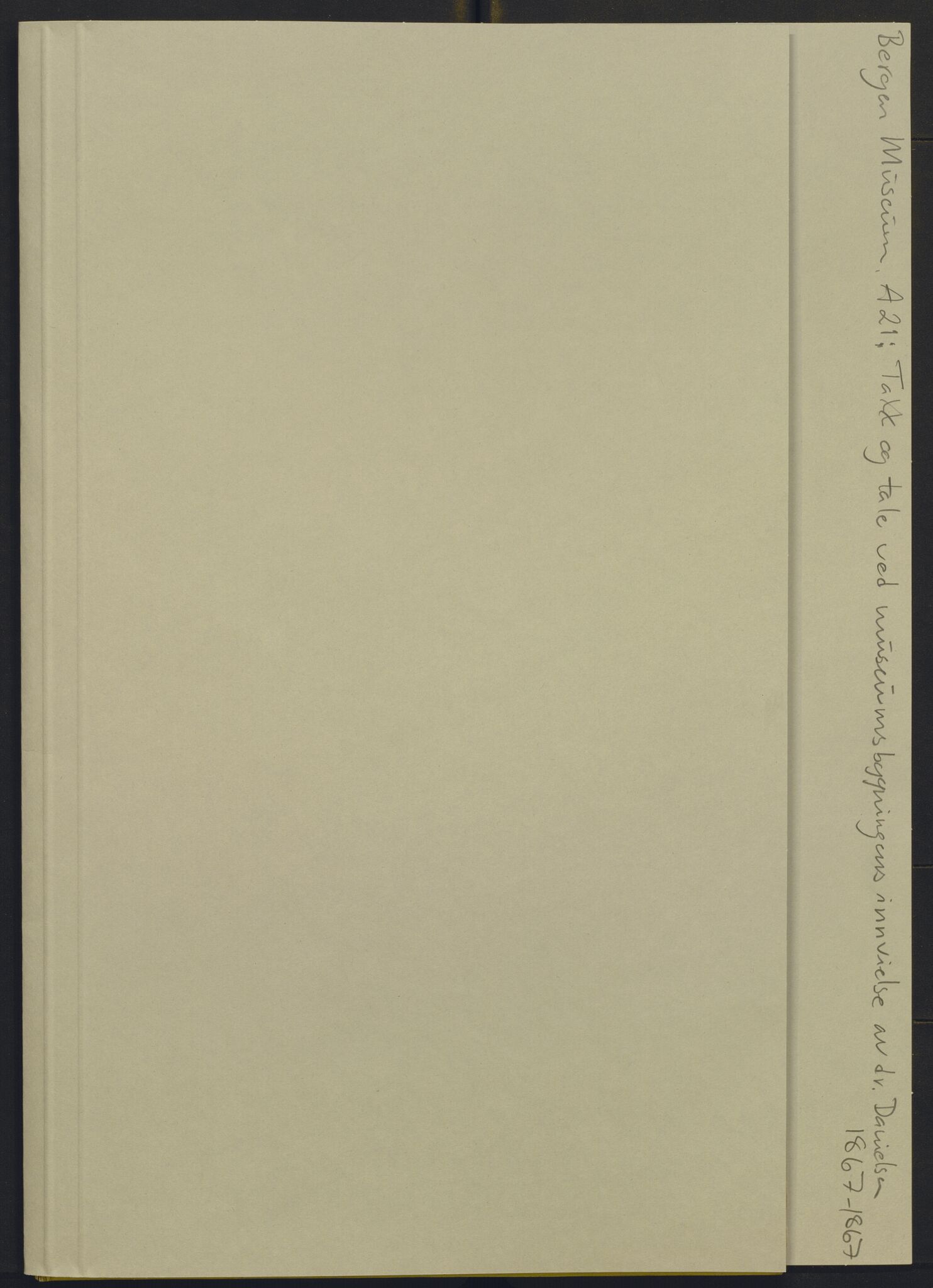 Bergens Museum, AV/SAB-A-17301/02/Y/Yb/L0002: Diverse, 1825-1920, p. 1