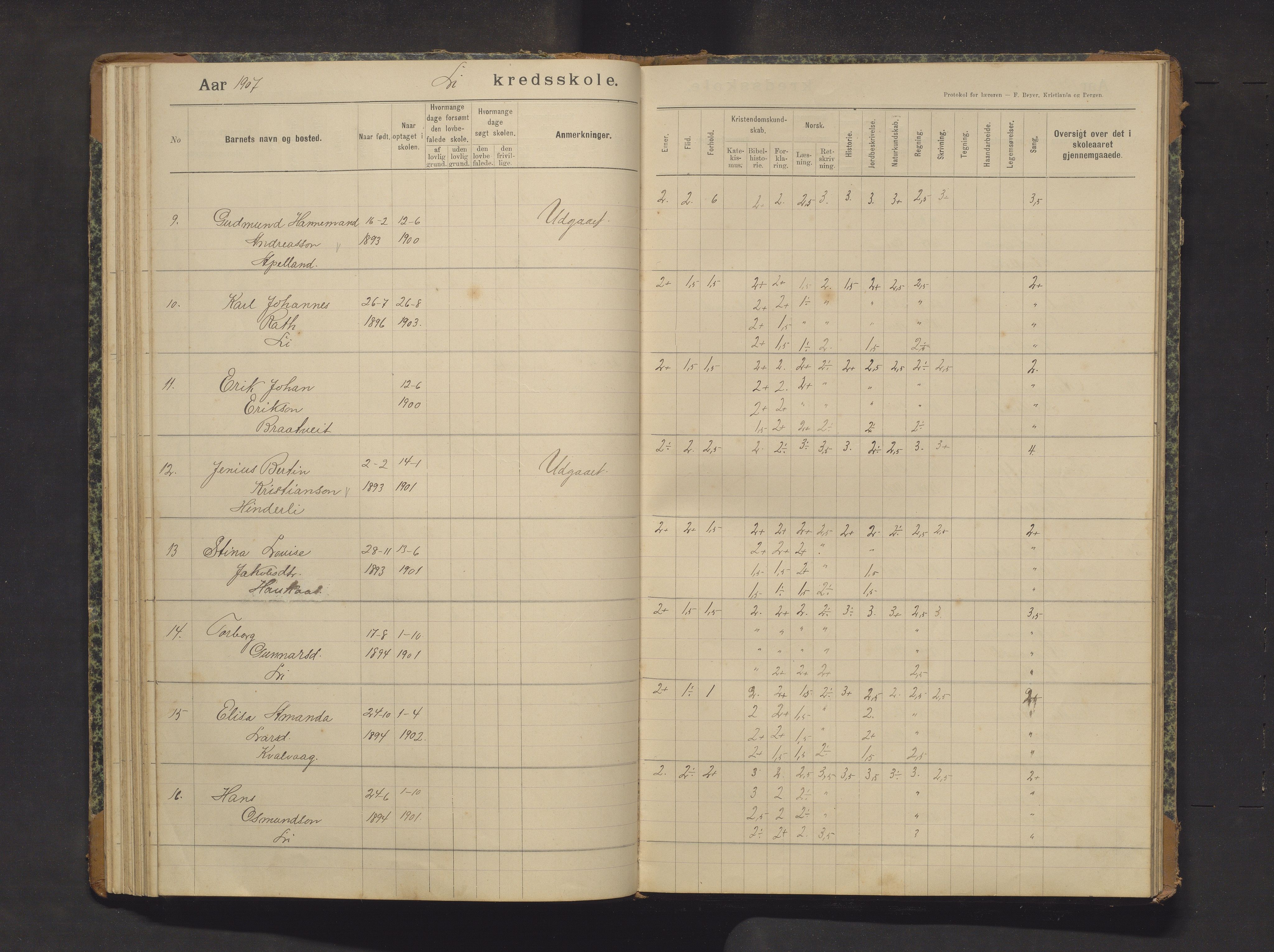 Sveio kommune. Barneskulane, IKAH/1216-231/F/Fa/L0029: Skuleprotokoll for Lid skule, 1903-1915, p. 51