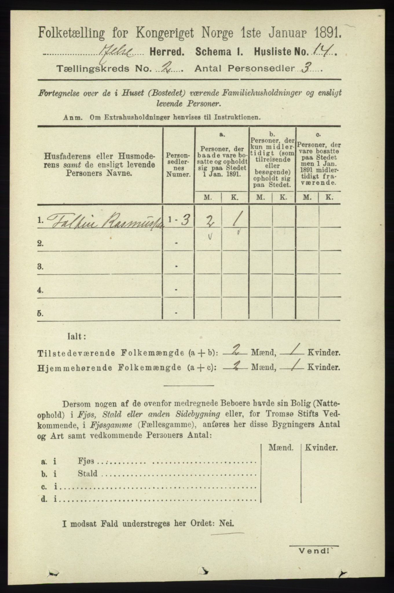 RA, 1891 census for 1138 Jelsa, 1891, p. 241