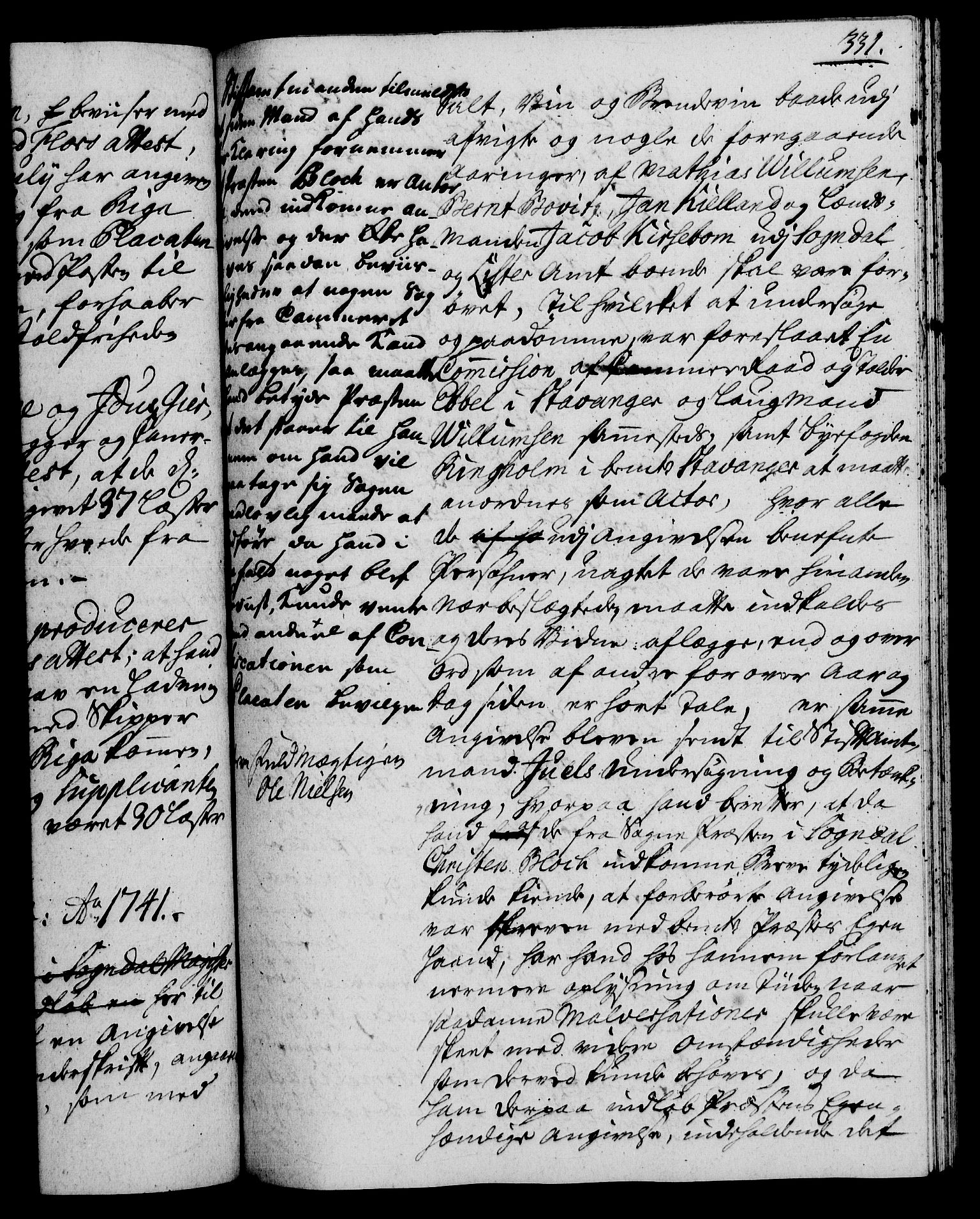 Rentekammeret, Kammerkanselliet, RA/EA-3111/G/Gh/Gha/L0023: Norsk ekstraktmemorialprotokoll (merket RK 53.68), 1741-1742, p. 331