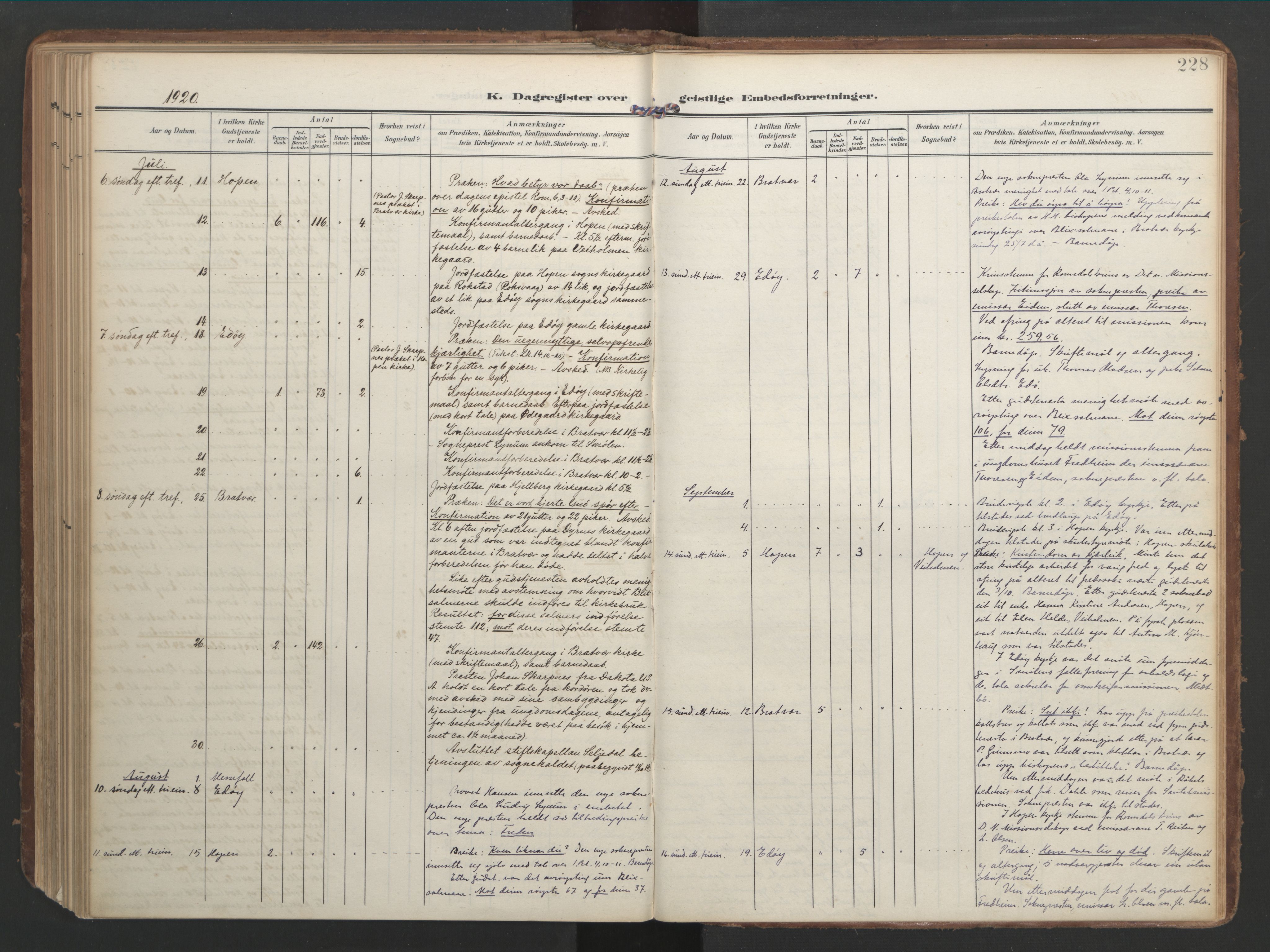 Ministerialprotokoller, klokkerbøker og fødselsregistre - Møre og Romsdal, AV/SAT-A-1454/583/L0955: Parish register (official) no. 583A02, 1907-1926, p. 228