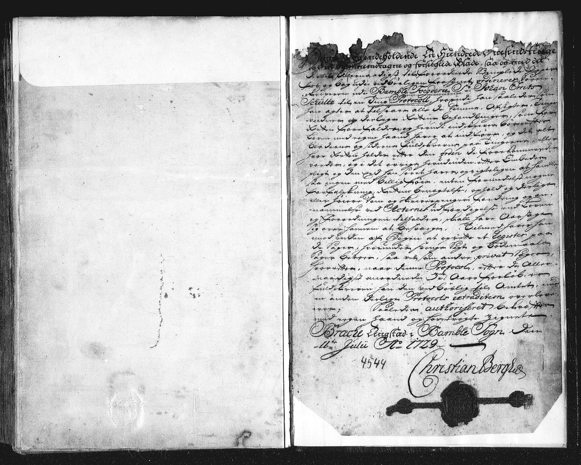 Bamble sorenskriveri, SAKO/A-214/F/Fa/Faa/L0011: Tingbok, 1729-1756
