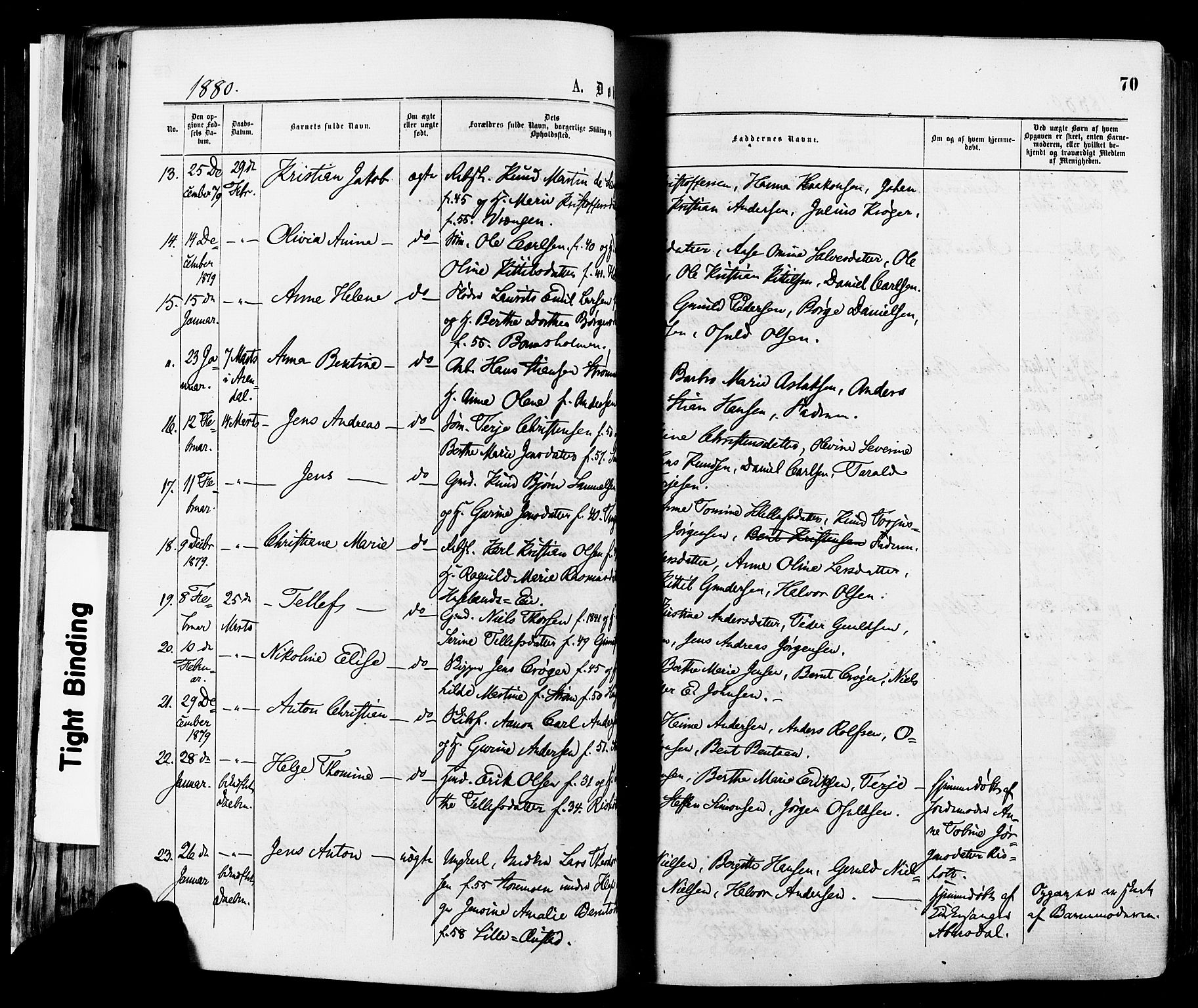 Øyestad sokneprestkontor, AV/SAK-1111-0049/F/Fa/L0016: Parish register (official) no. A 16, 1874-1886, p. 70