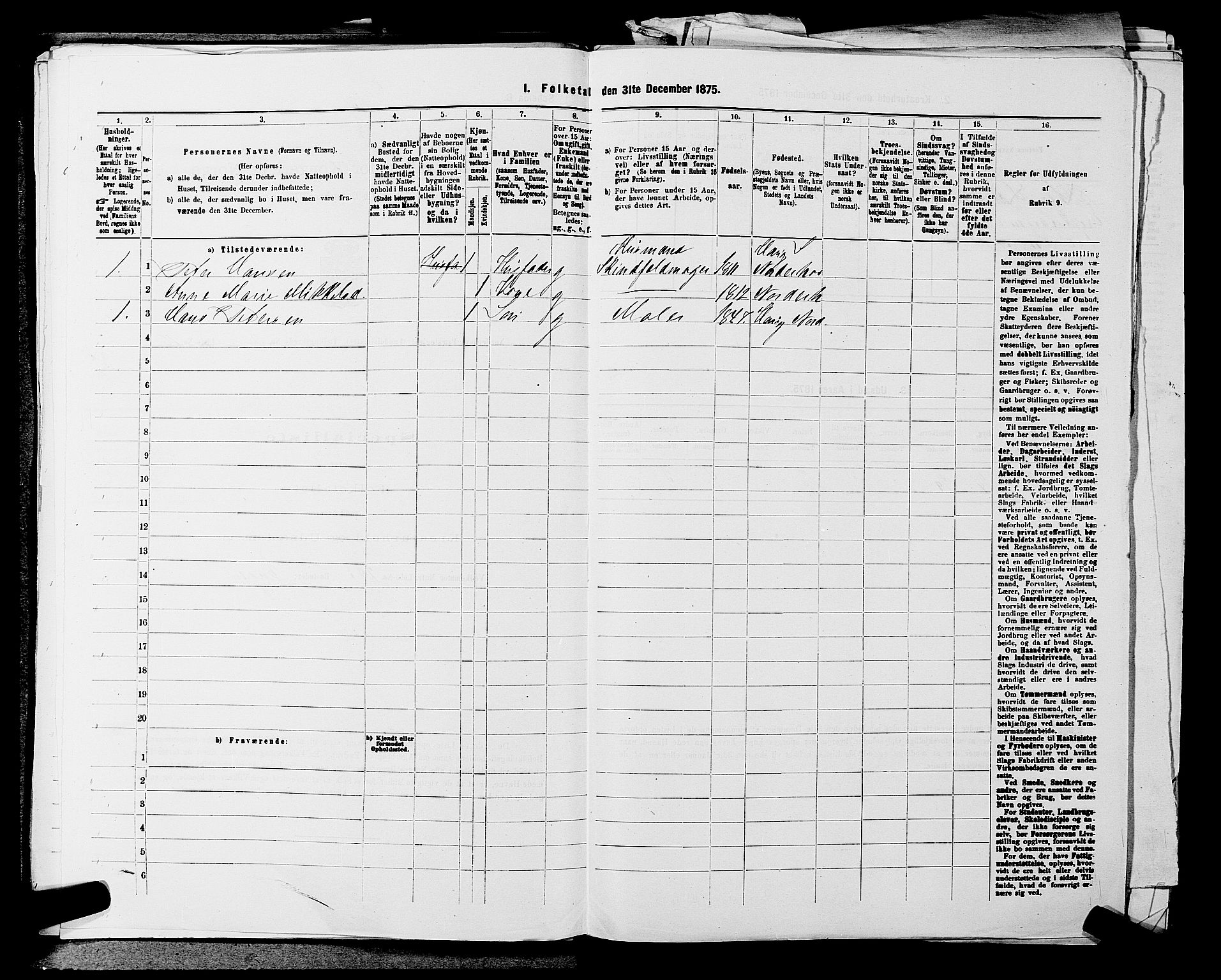 SAKO, 1875 census for 0613L Norderhov/Norderhov, Haug og Lunder, 1875, p. 1846