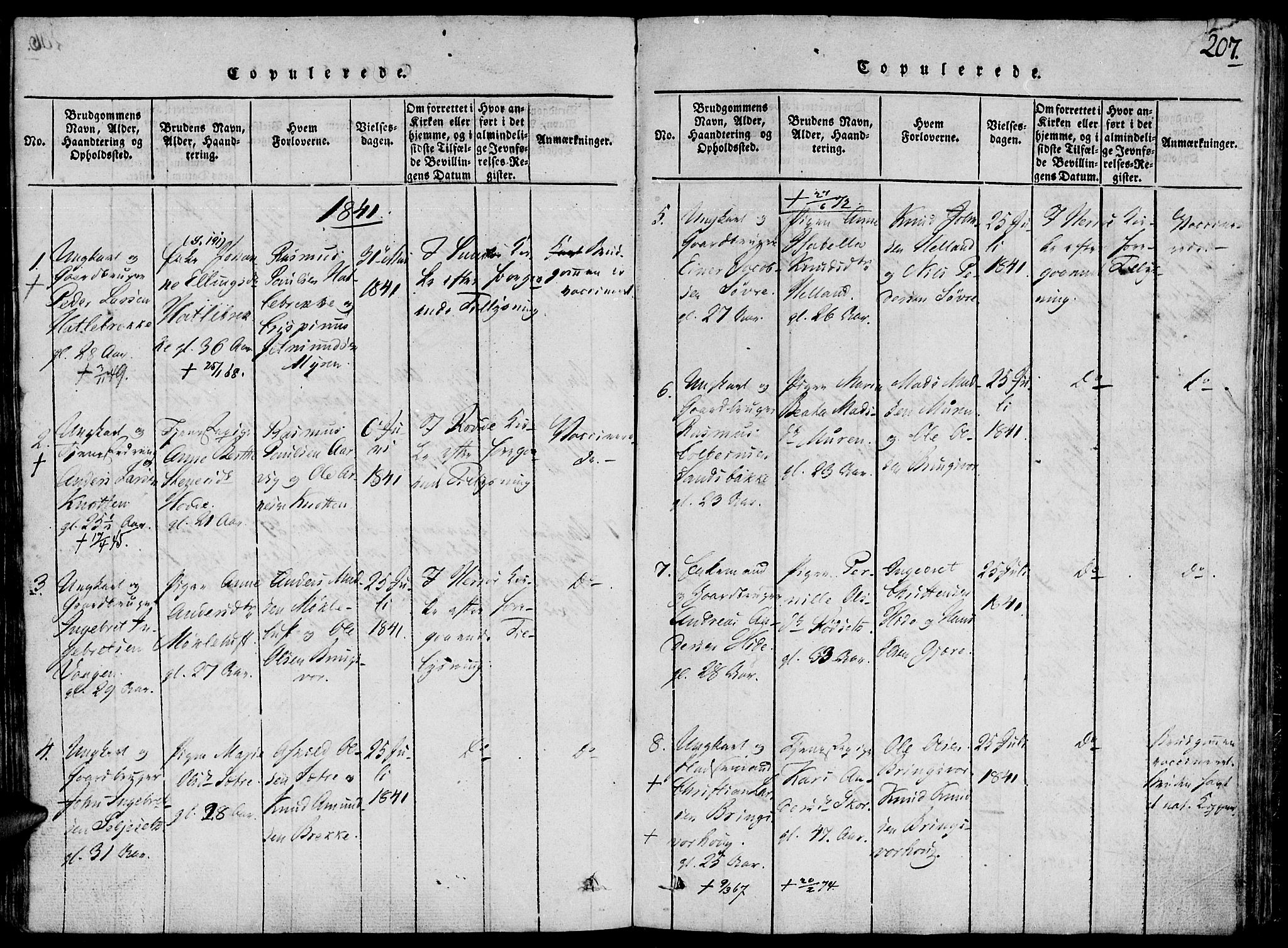 Ministerialprotokoller, klokkerbøker og fødselsregistre - Møre og Romsdal, AV/SAT-A-1454/503/L0033: Parish register (official) no. 503A01, 1816-1841, p. 207