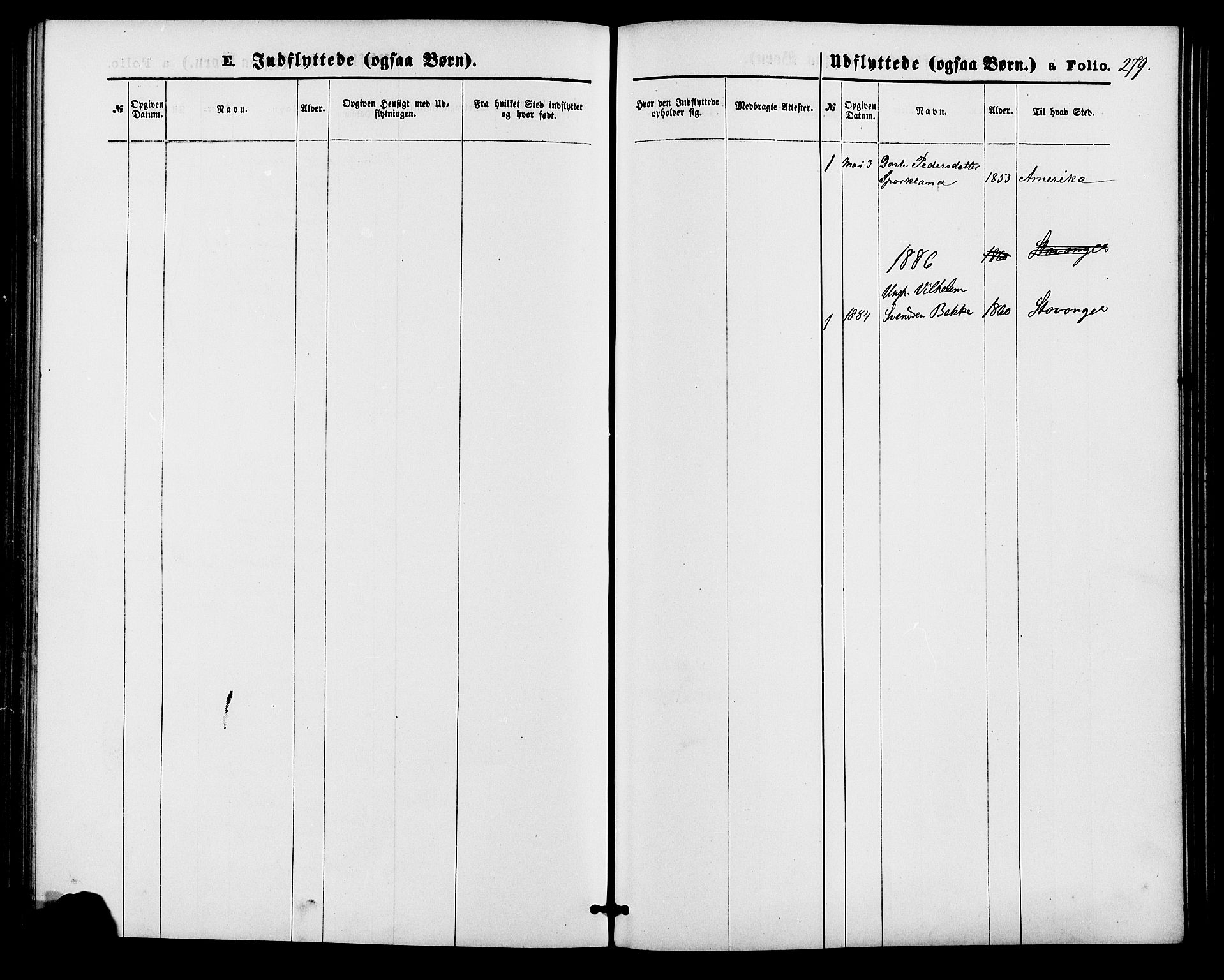 Bakke sokneprestkontor, SAK/1111-0002/F/Fa/Faa/L0007: Parish register (official) no. A 7, 1877-1886, p. 279